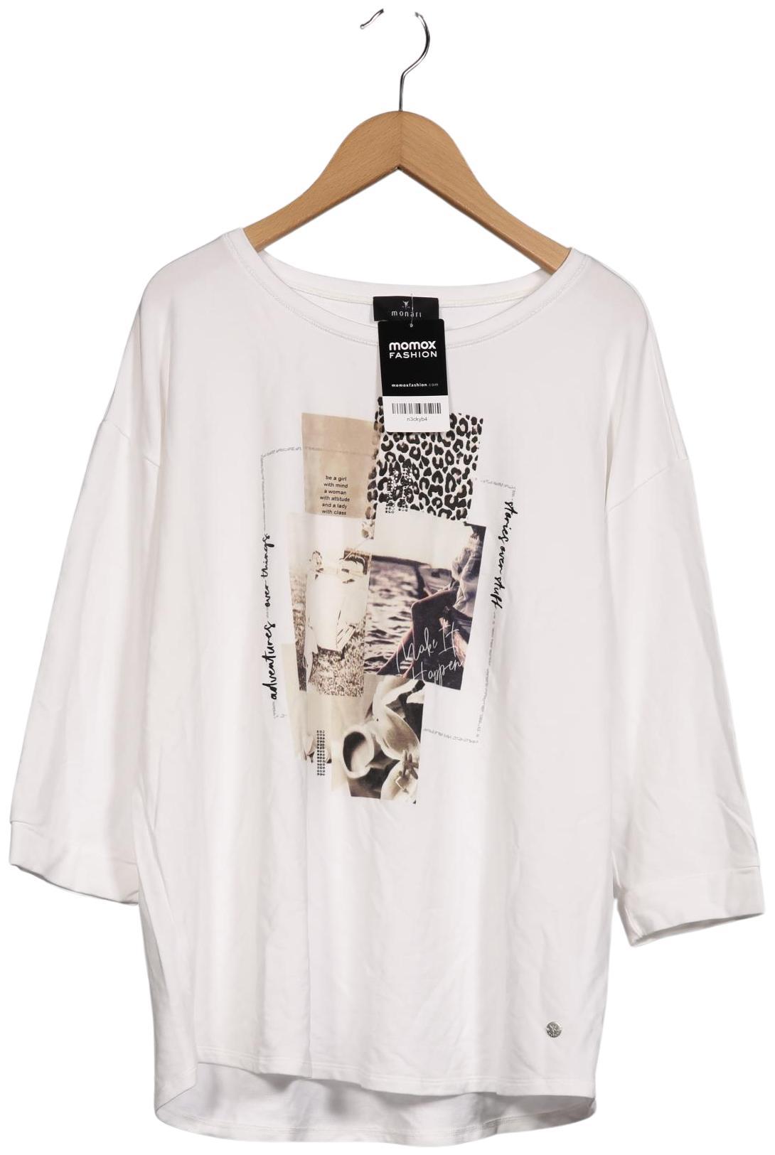 

monari Damen Langarmshirt, weiß, Gr. 42