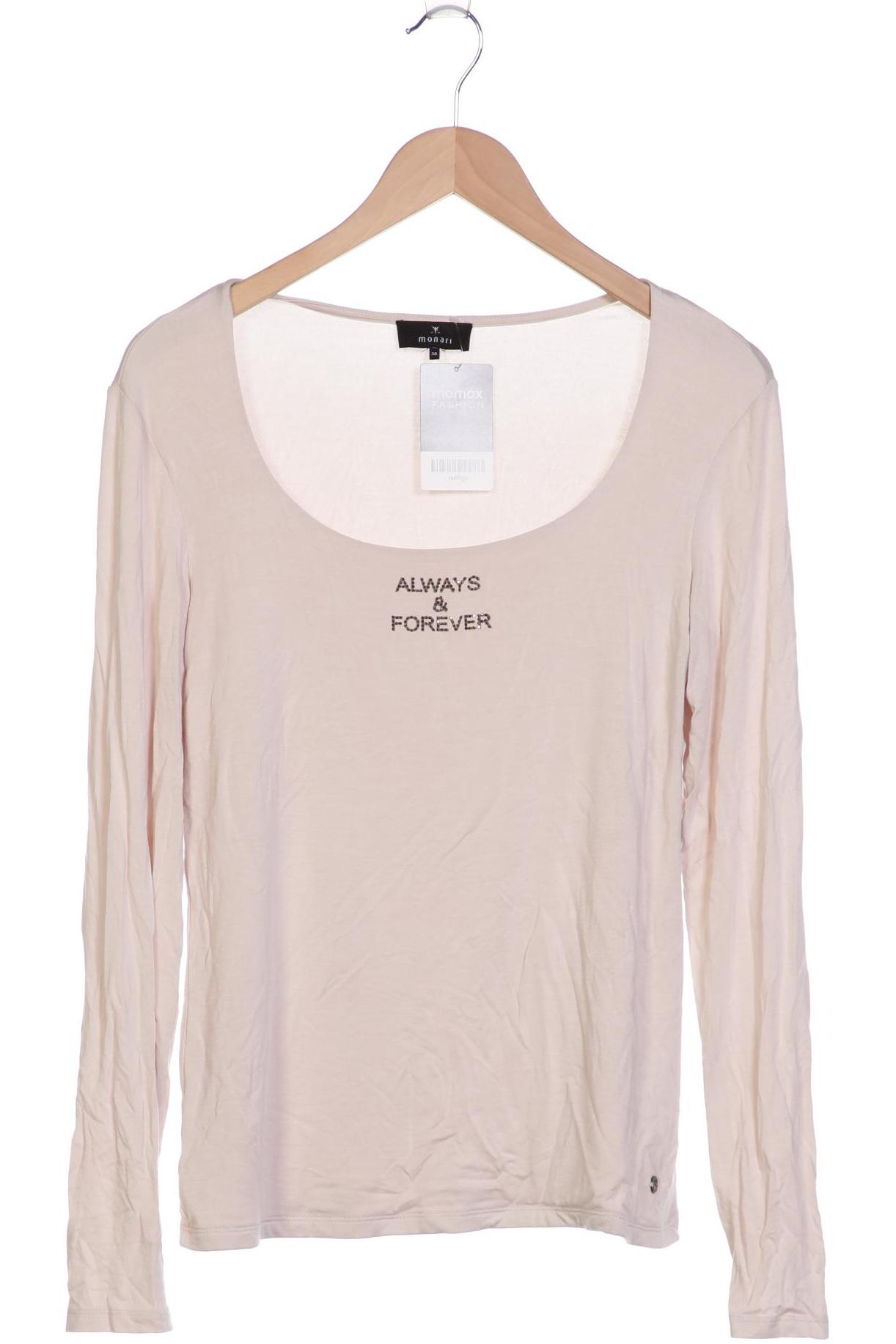 

monari Damen Langarmshirt, beige, Gr. 38