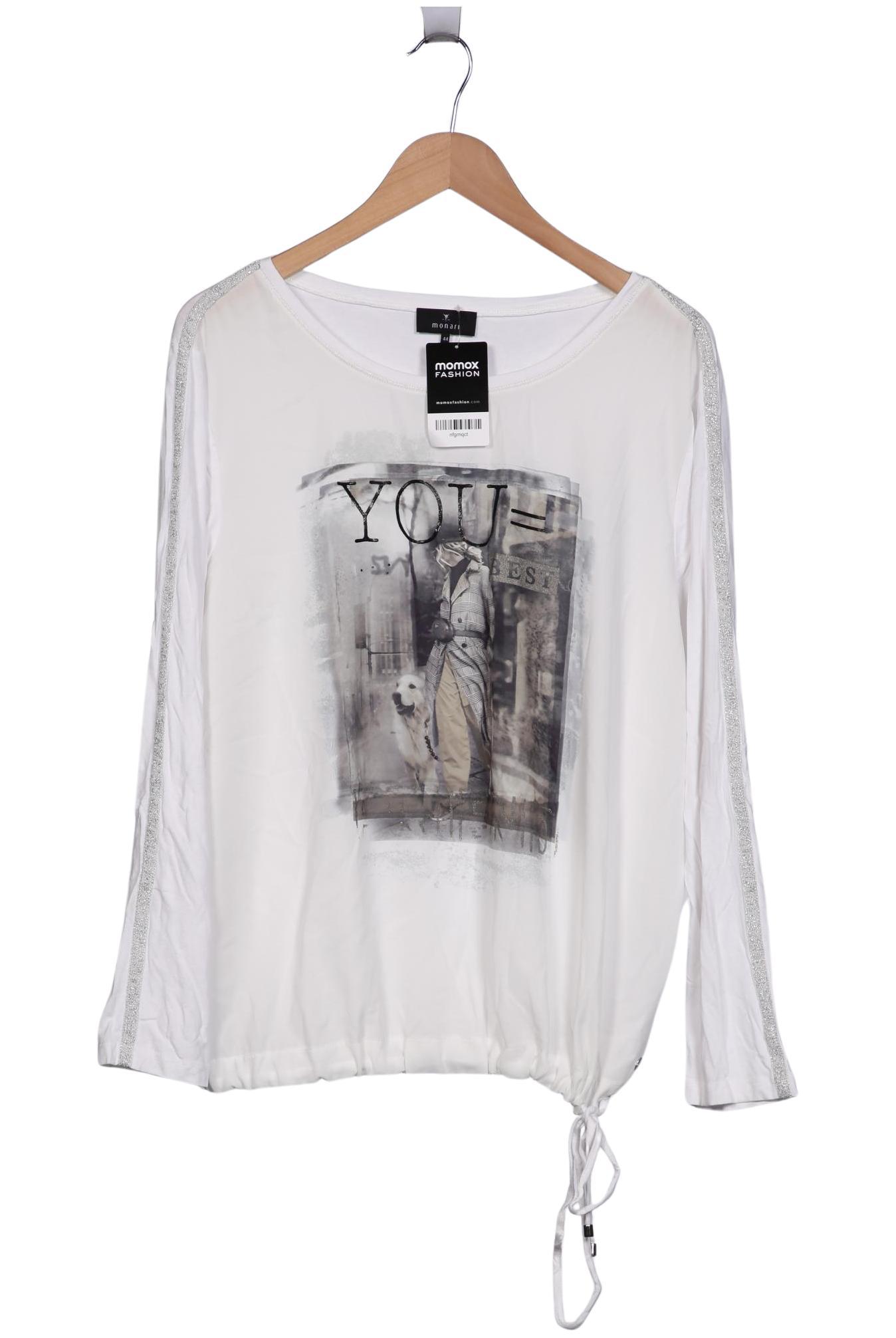 

monari Damen Langarmshirt, weiß, Gr. 44