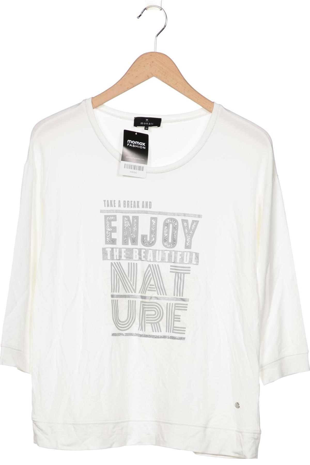 

monari Damen Langarmshirt, weiß, Gr. 36