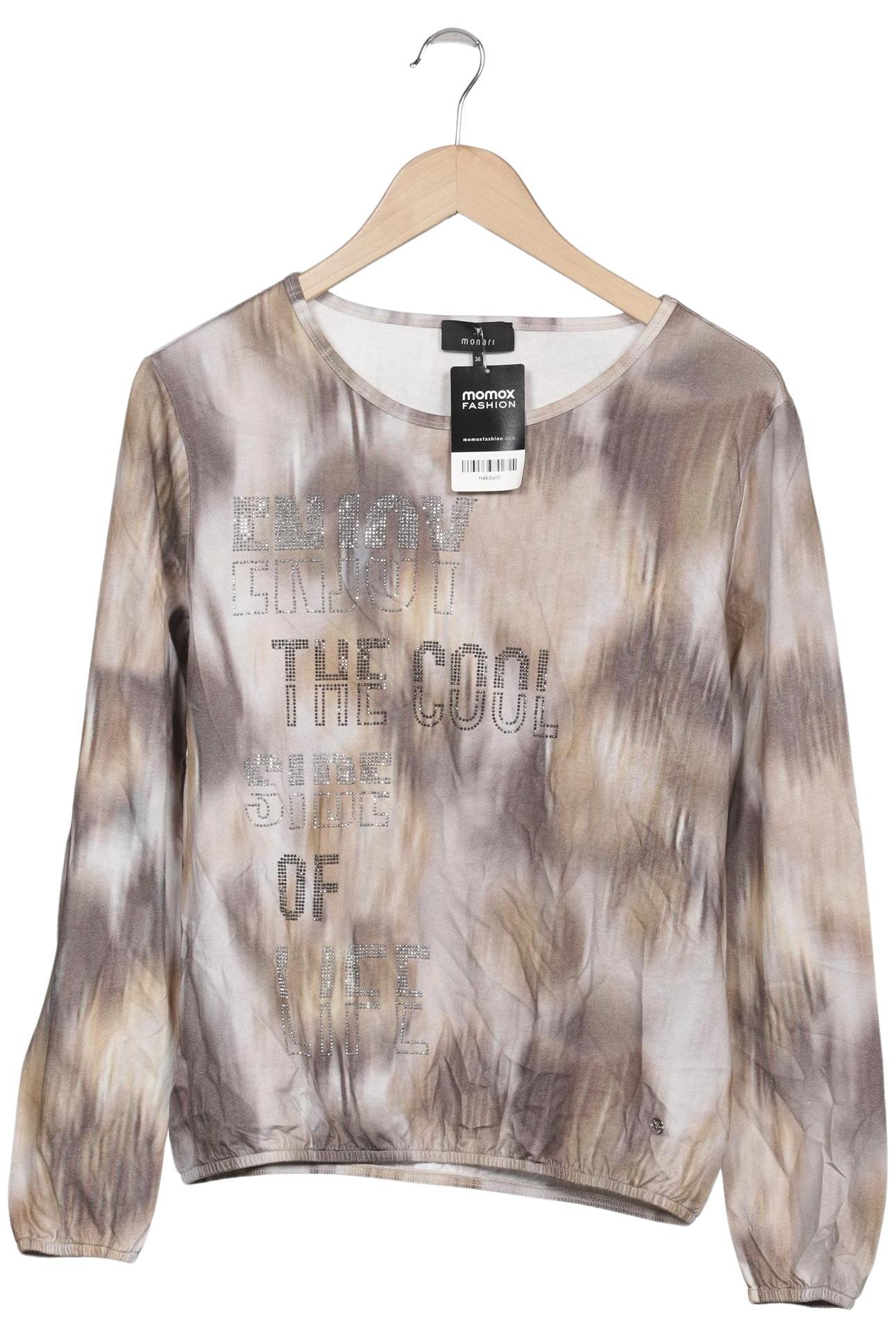 

monari Damen Langarmshirt, beige, Gr. 36