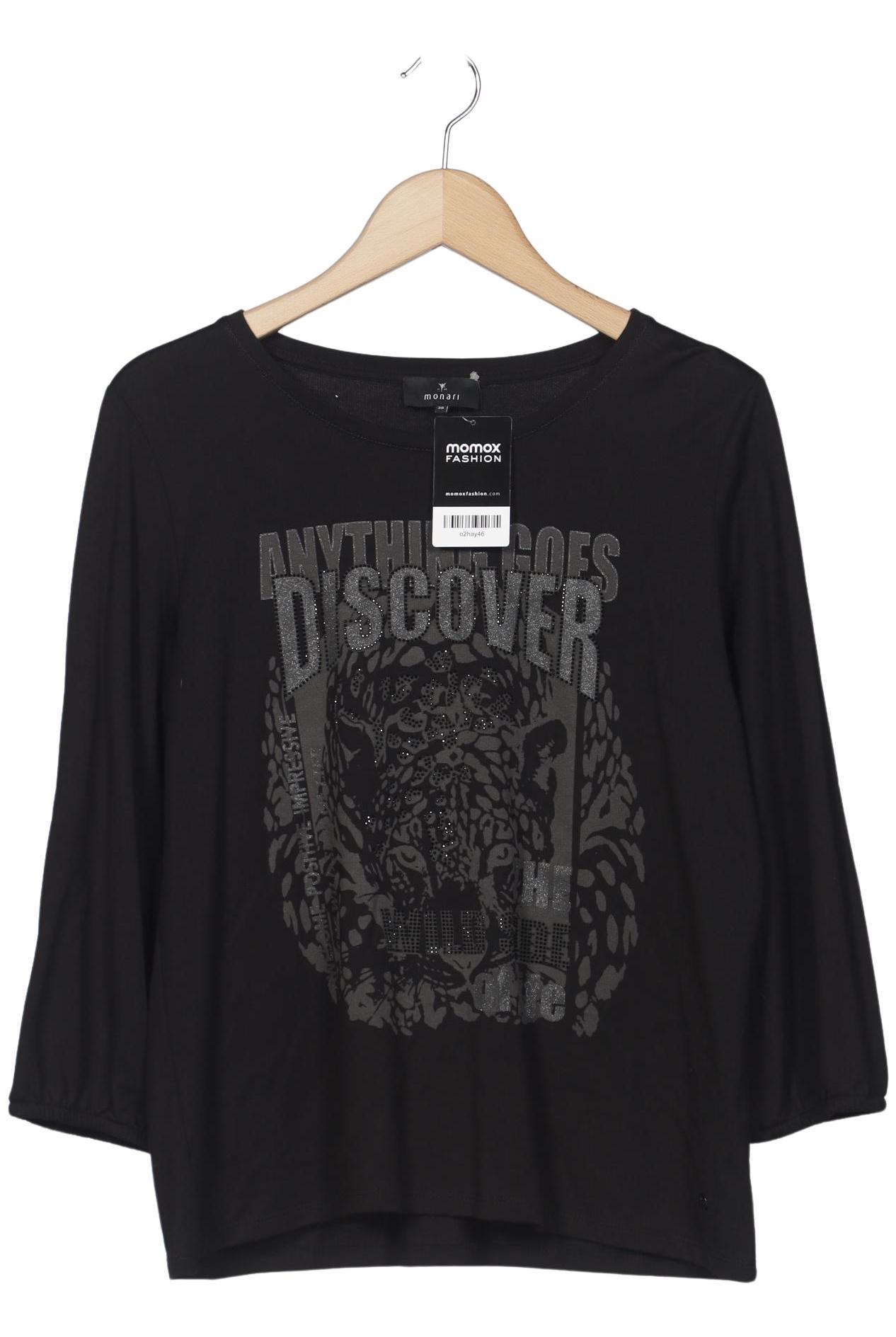 

monari Damen Langarmshirt, schwarz, Gr. 38