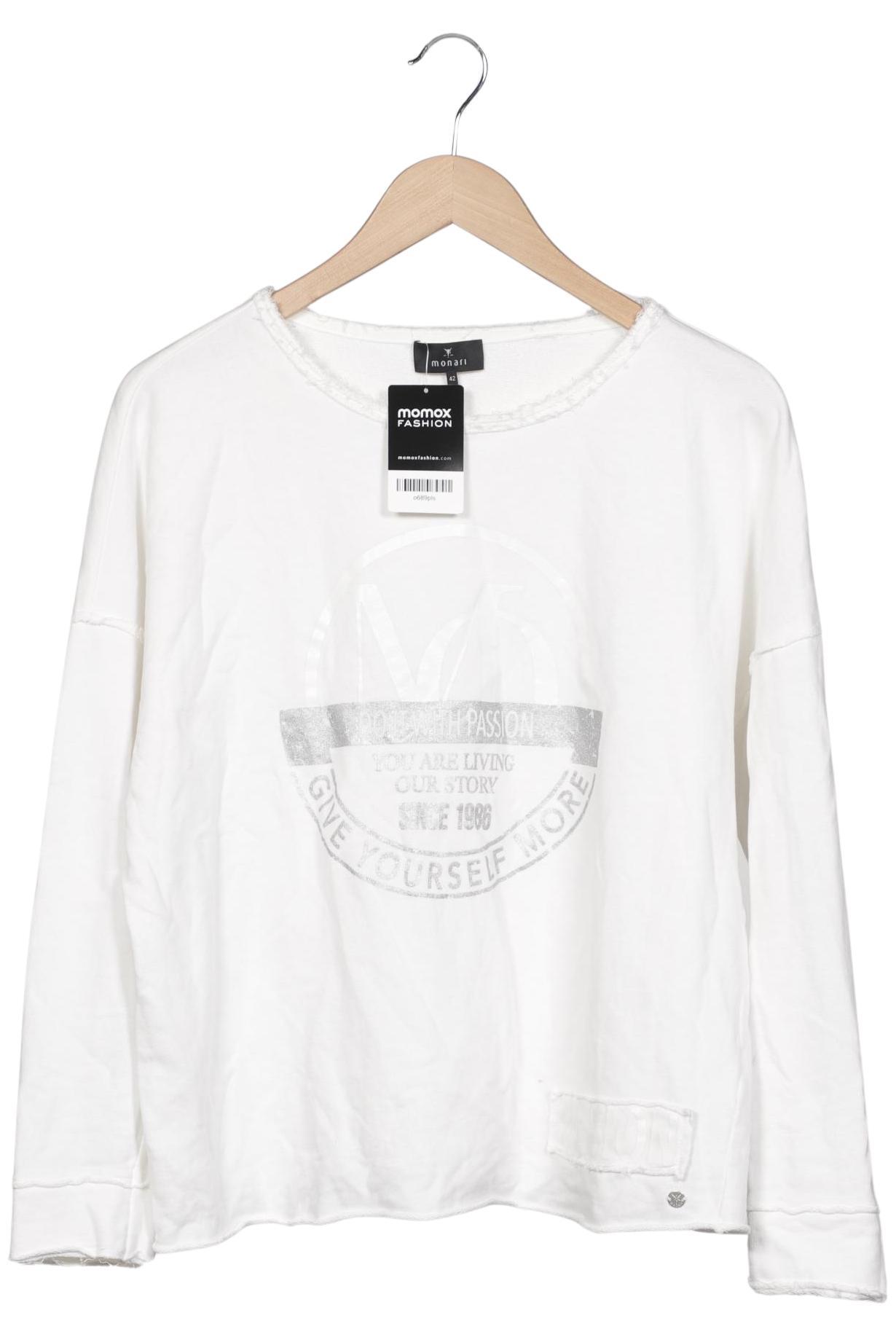 

monari Damen Langarmshirt, weiß, Gr. 42