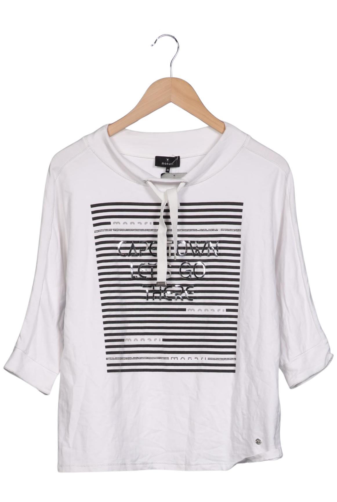 

monari Damen Langarmshirt, weiß, Gr. 38