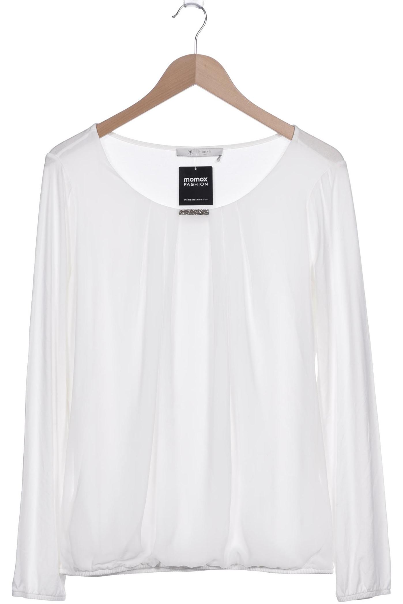 

monari Damen Langarmshirt, weiß