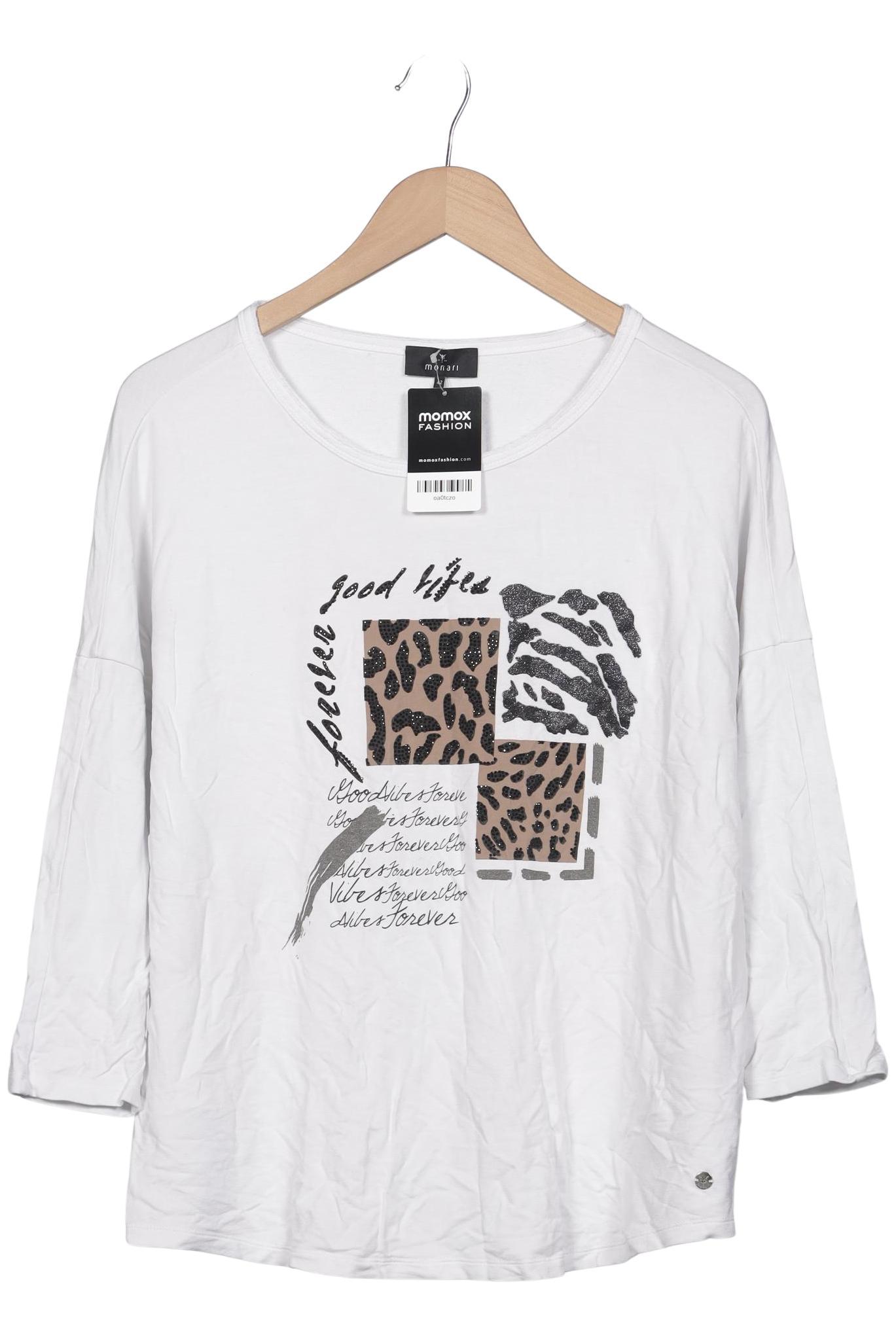 

monari Damen Langarmshirt, weiß, Gr. 42