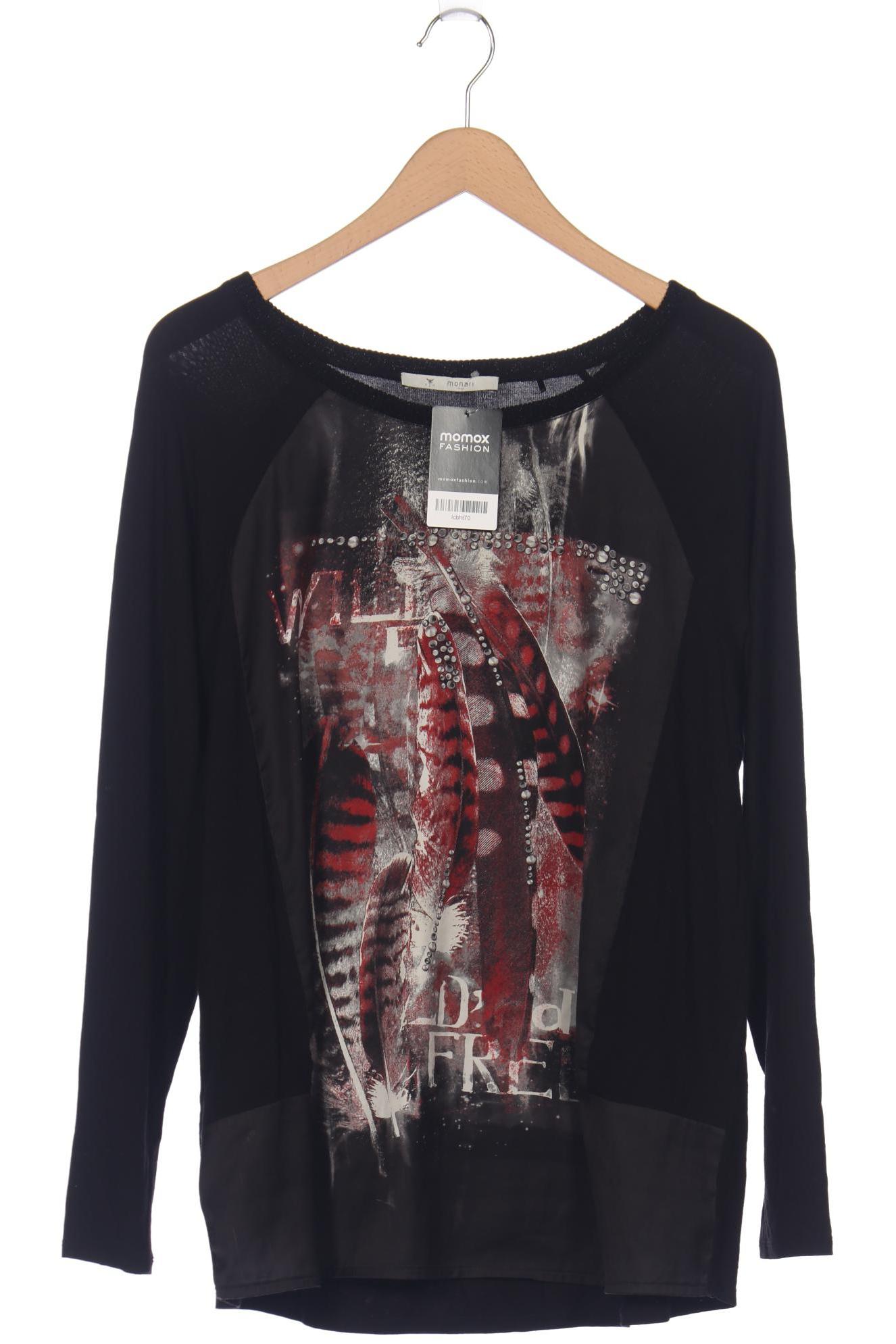 

monari Damen Langarmshirt, schwarz