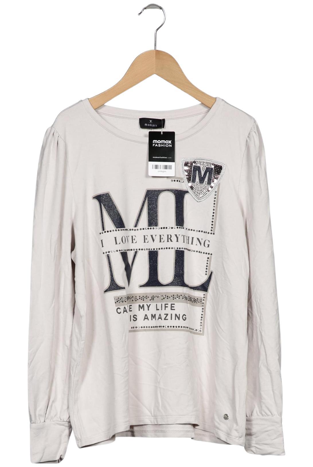 

monari Damen Langarmshirt, grau, Gr. 42