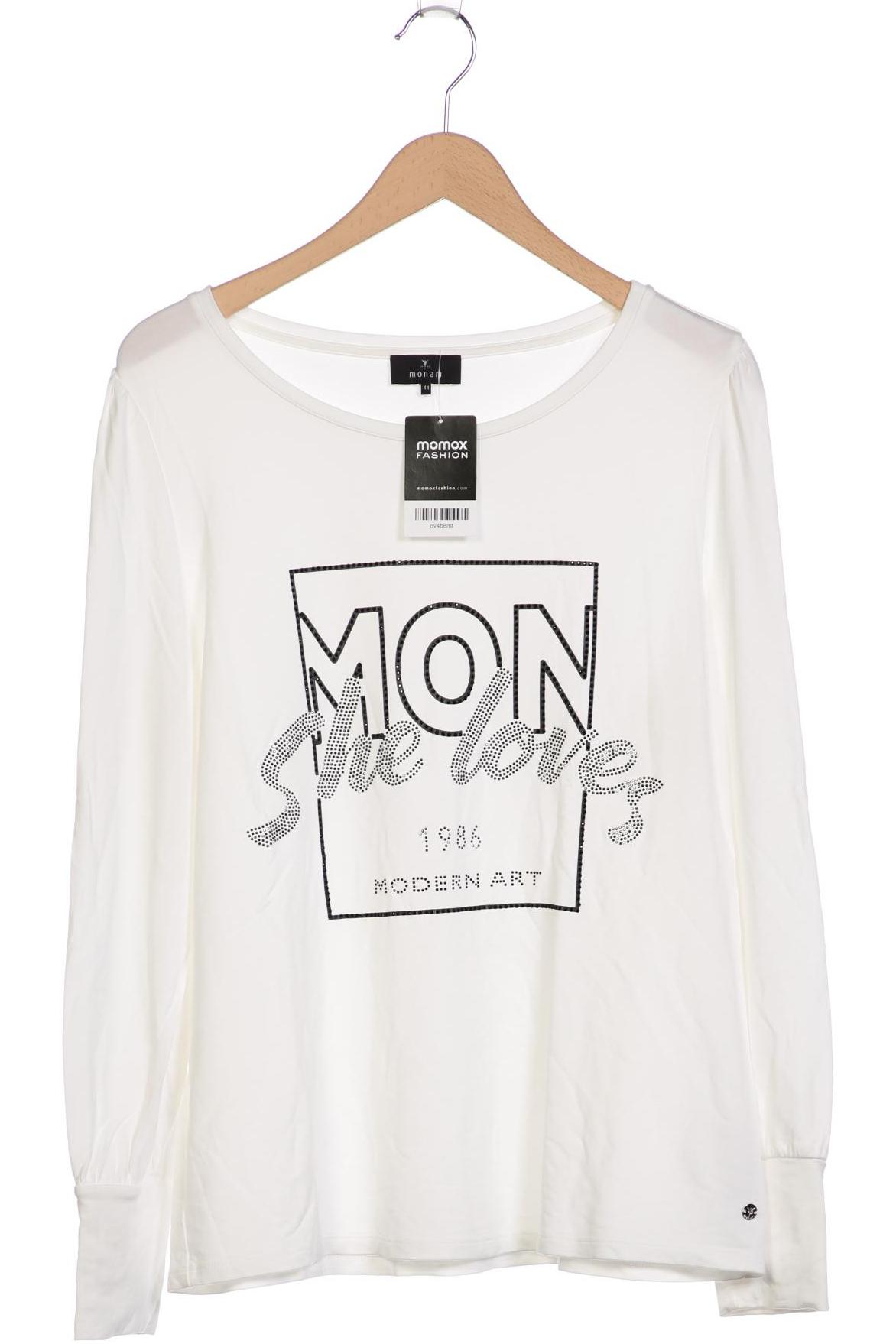 

monari Damen Langarmshirt, weiß, Gr. 44