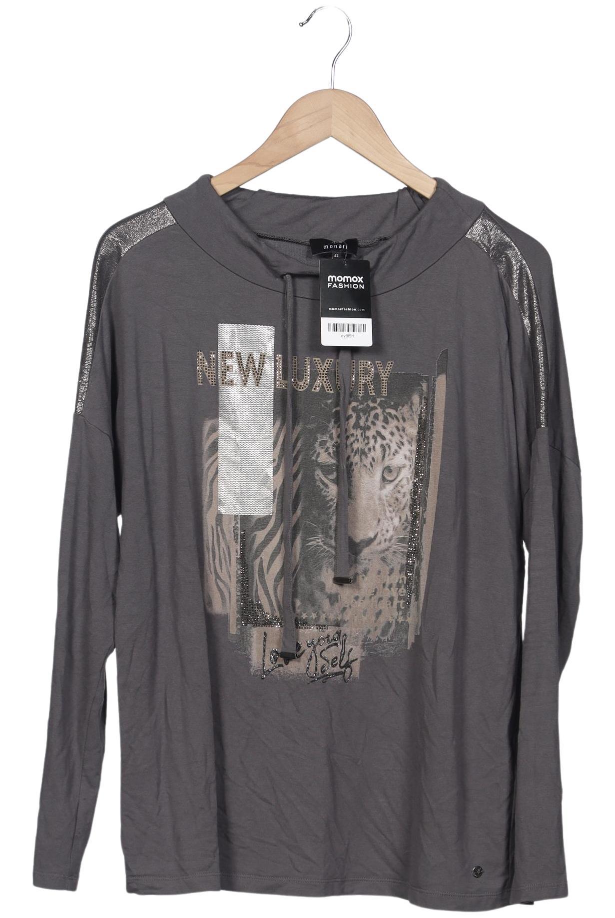 

monari Damen Langarmshirt, grau, Gr. 42