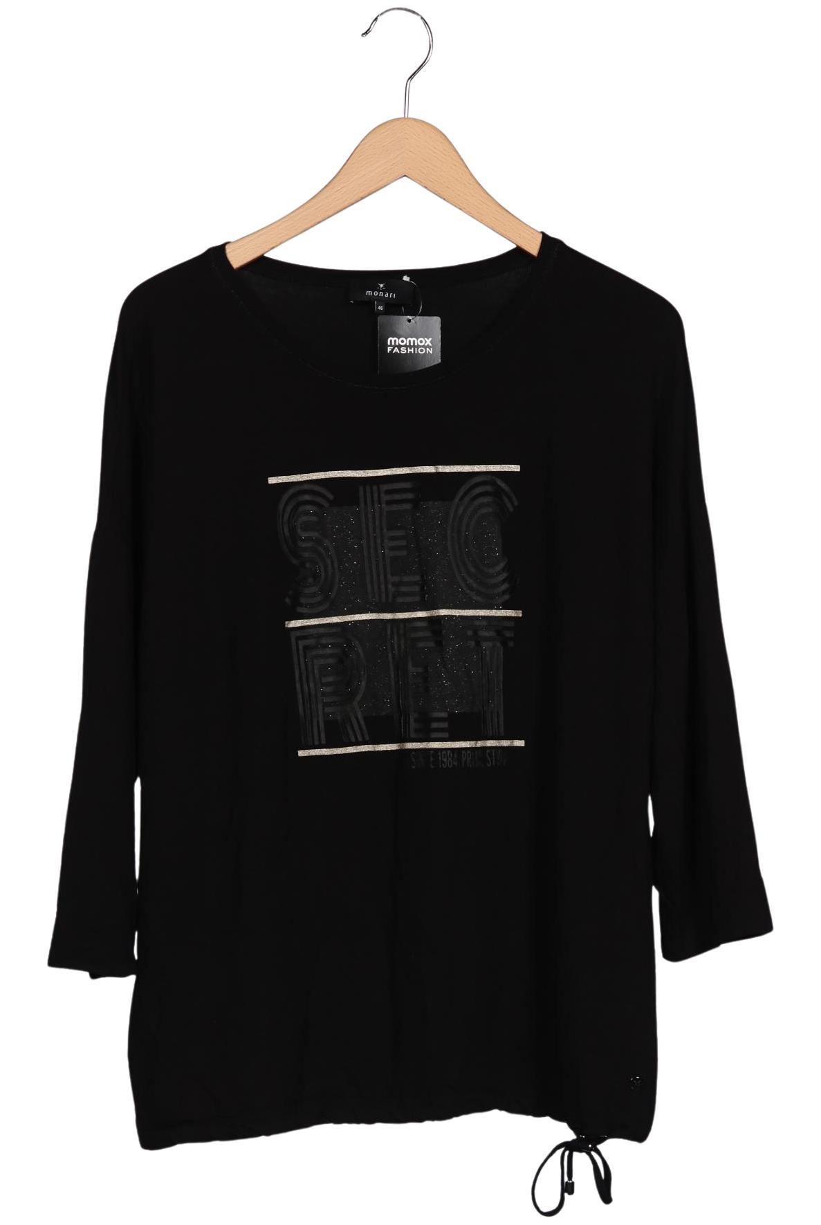 

monari Damen Langarmshirt, schwarz, Gr. 46