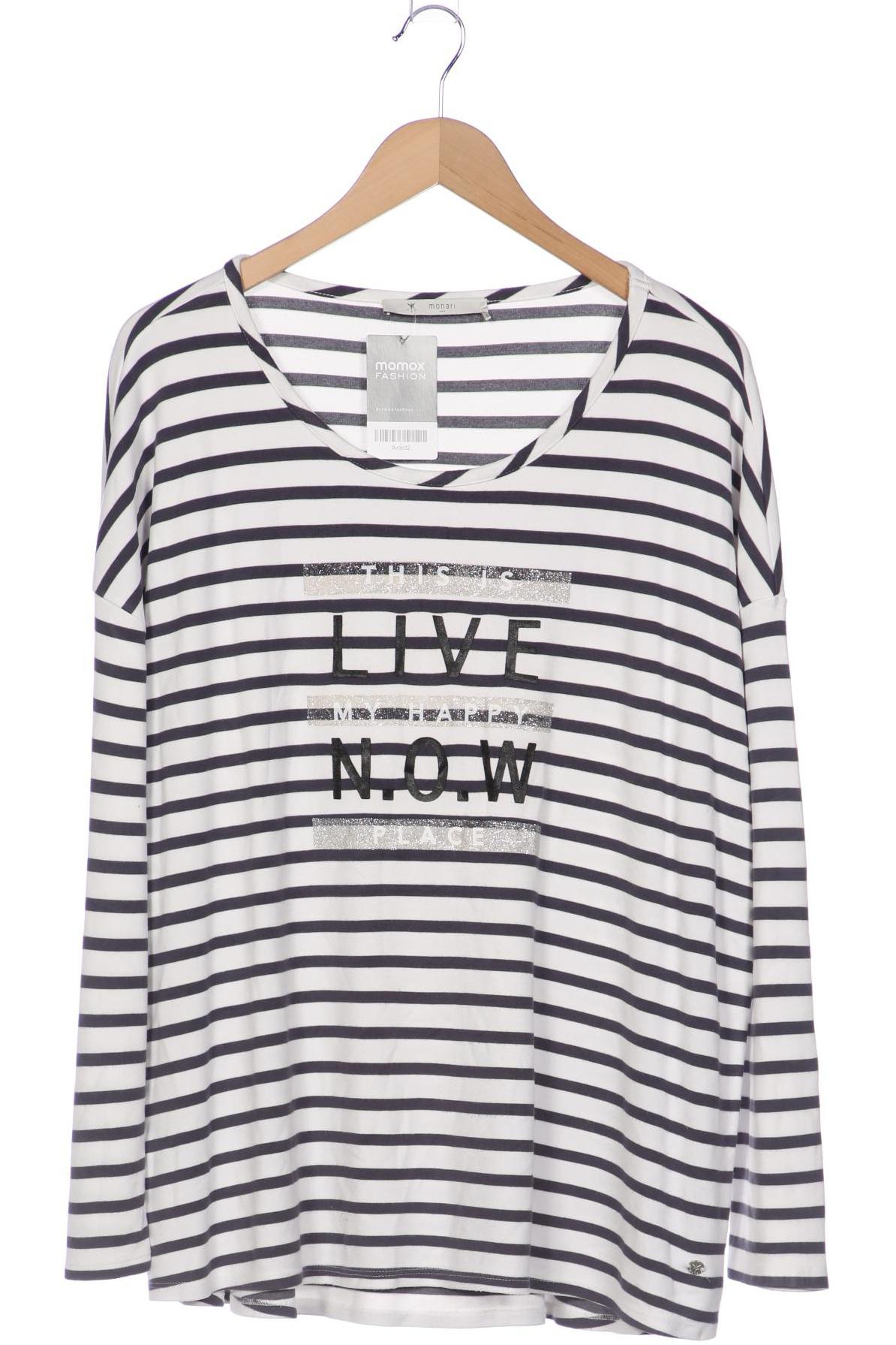 

monari Damen Langarmshirt, weiß, Gr. 46