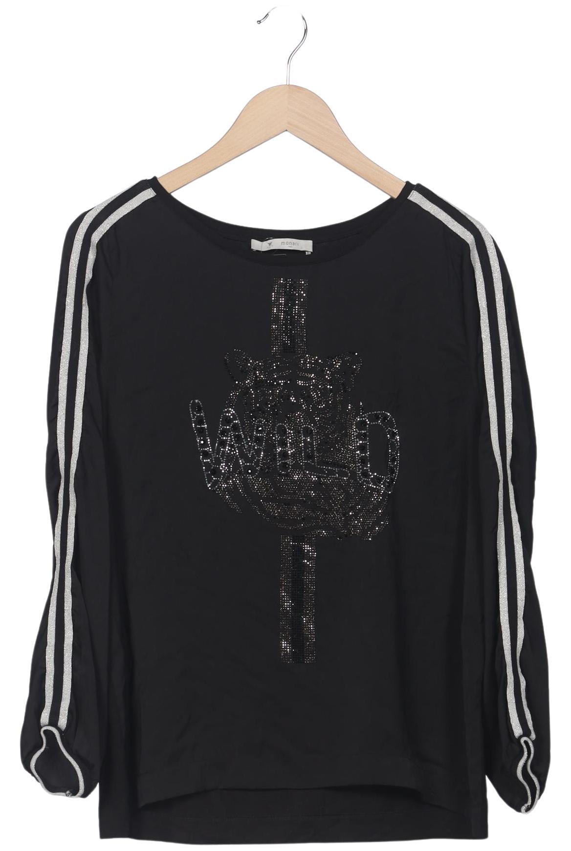 

monari Damen Langarmshirt, schwarz, Gr. 44