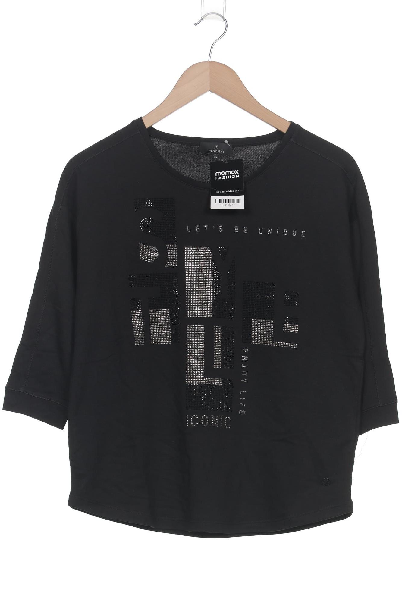

monari Damen Langarmshirt, schwarz, Gr. 34