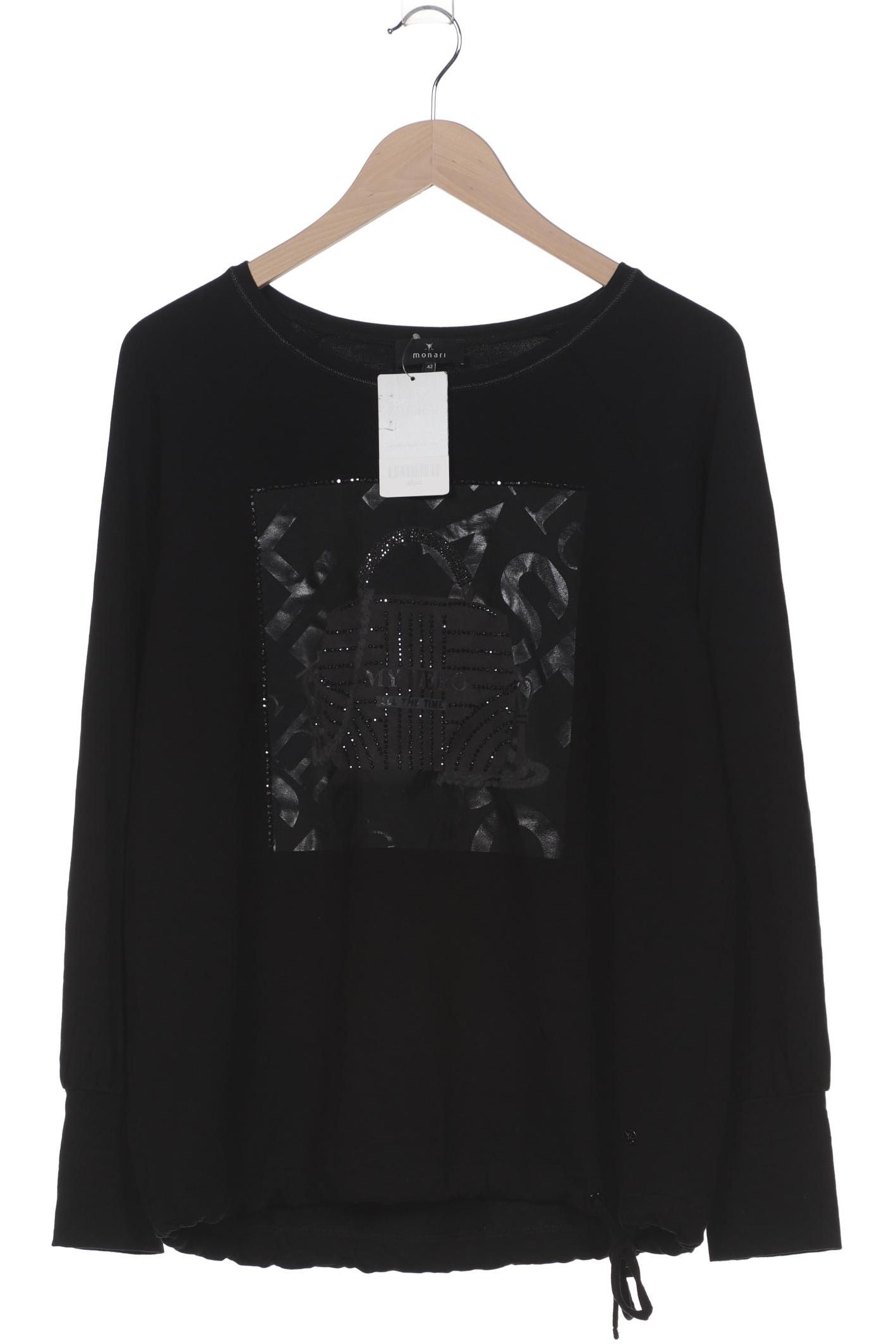

monari Damen Langarmshirt, schwarz, Gr. 42