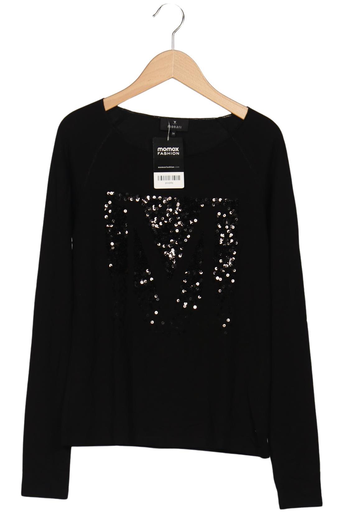 

monari Damen Langarmshirt, schwarz, Gr. 34