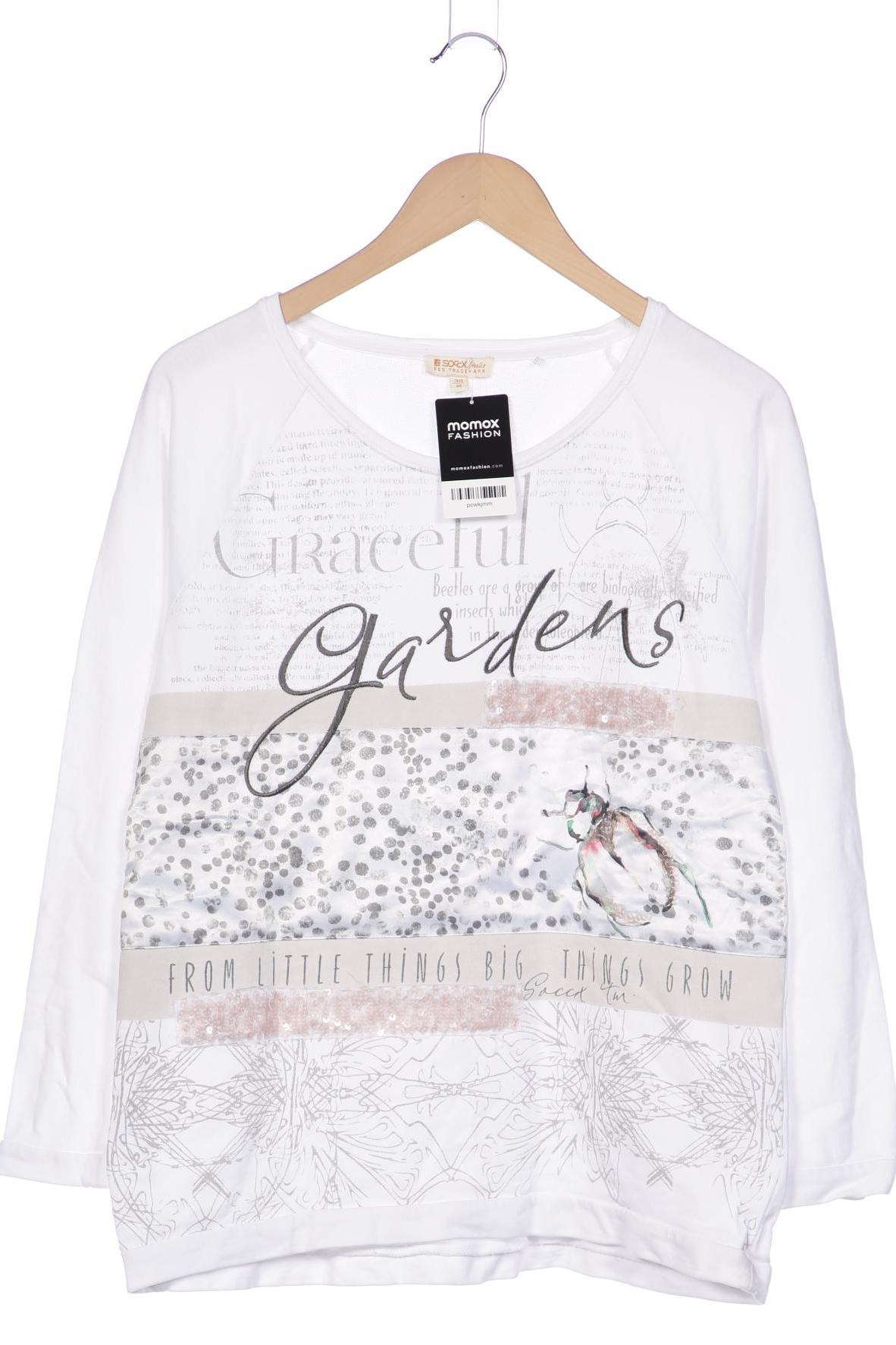 

monari Damen Langarmshirt, weiß, Gr. 38