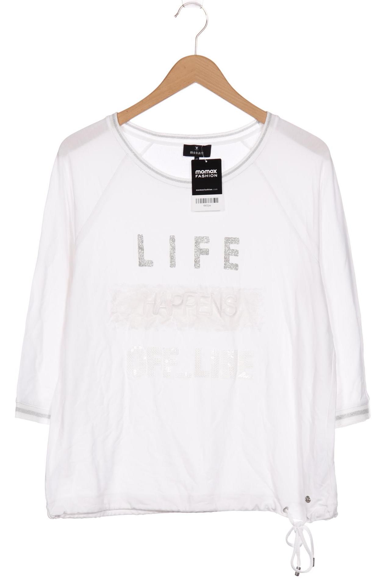 

monari Damen Langarmshirt, weiß, Gr. 40