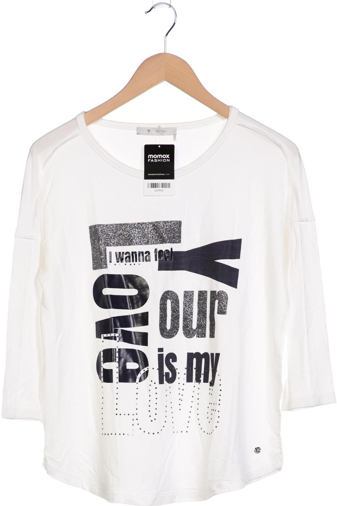 

monari Damen Langarmshirt, weiß