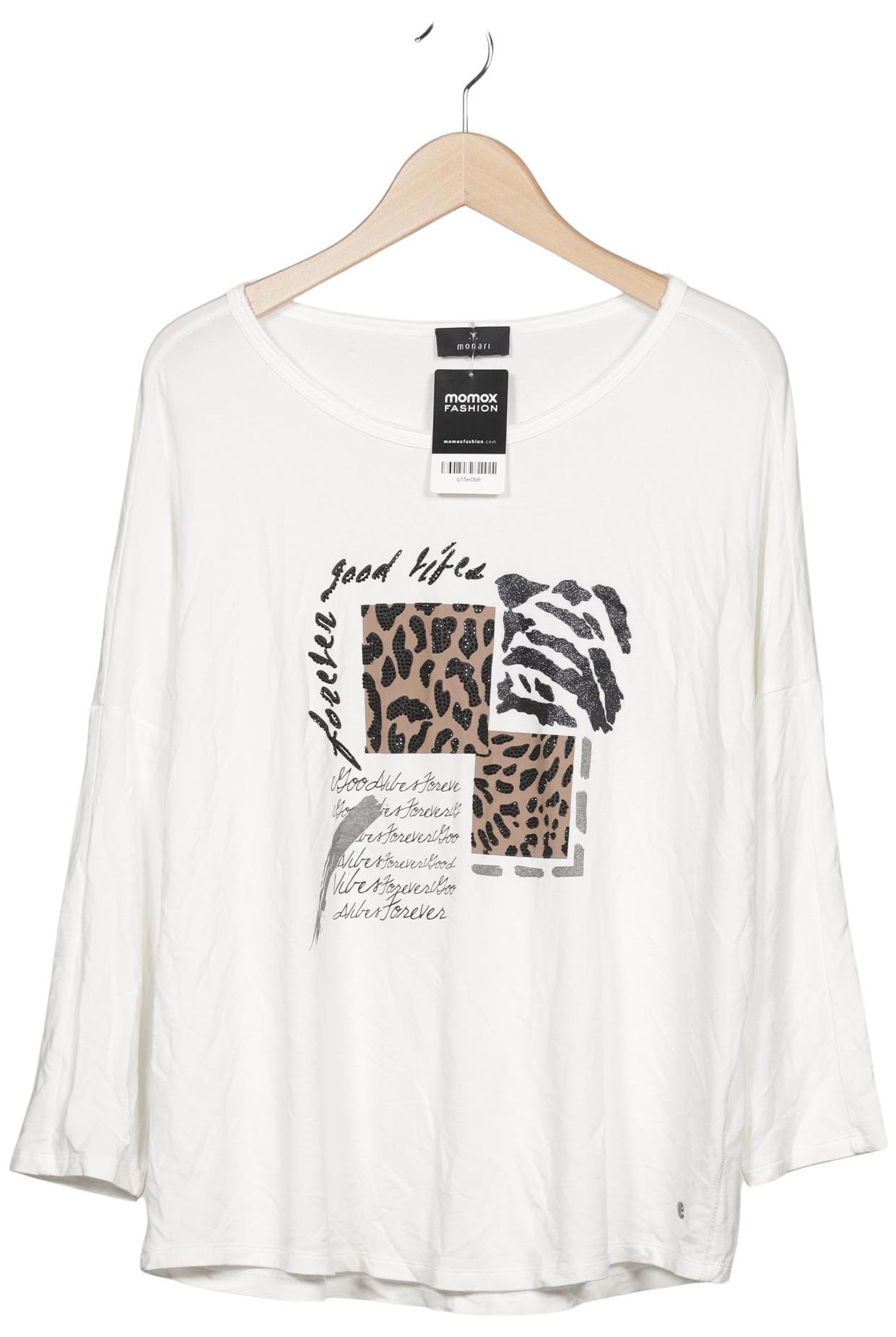 

monari Damen Langarmshirt, weiß, Gr. 44
