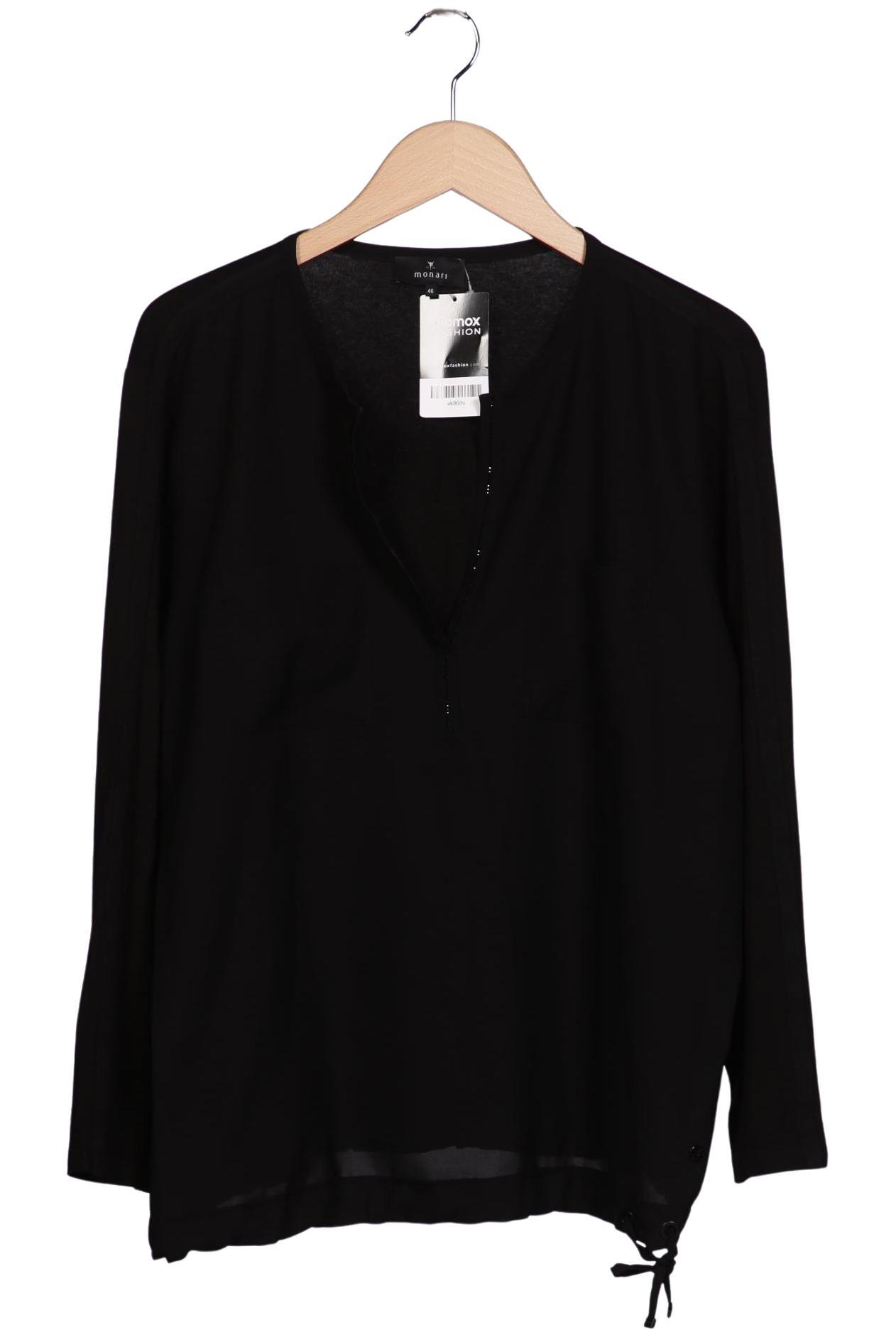 

monari Damen Langarmshirt, schwarz, Gr. 46