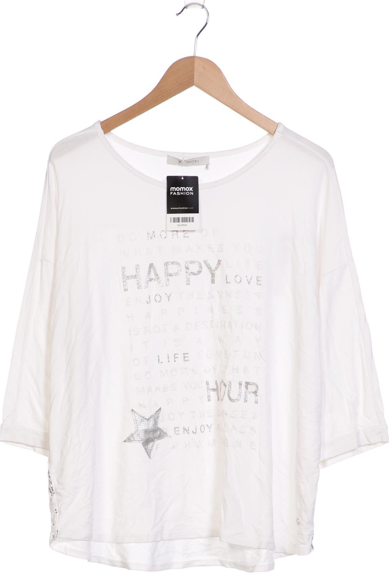 

monari Damen Langarmshirt, weiß, Gr. 46