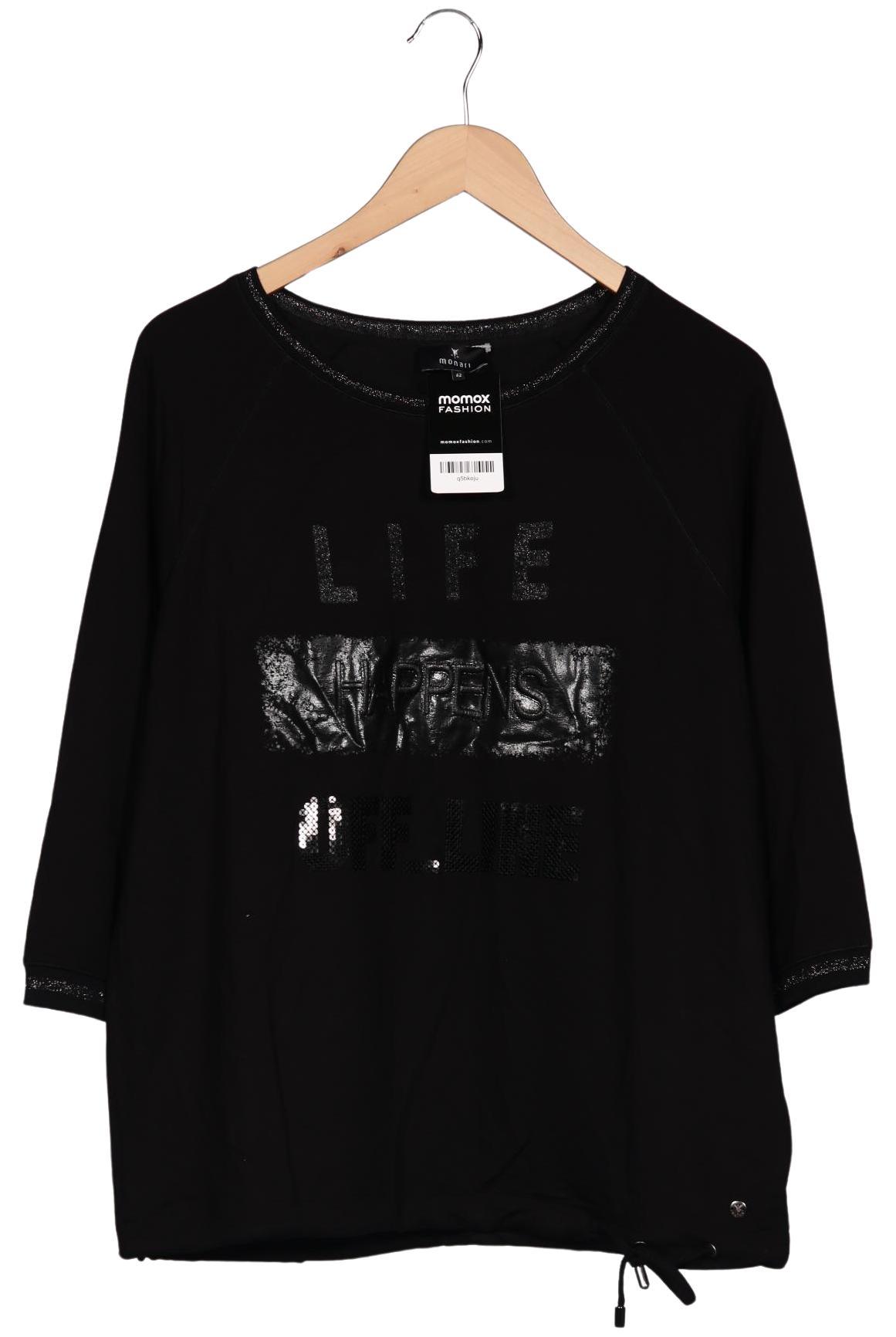 

monari Damen Langarmshirt, schwarz, Gr. 42