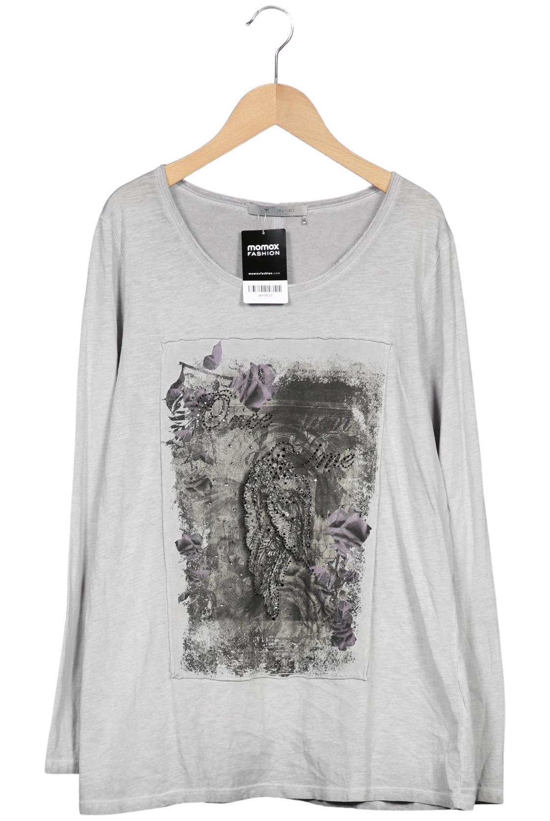 

monari Damen Langarmshirt, grau, Gr. 40