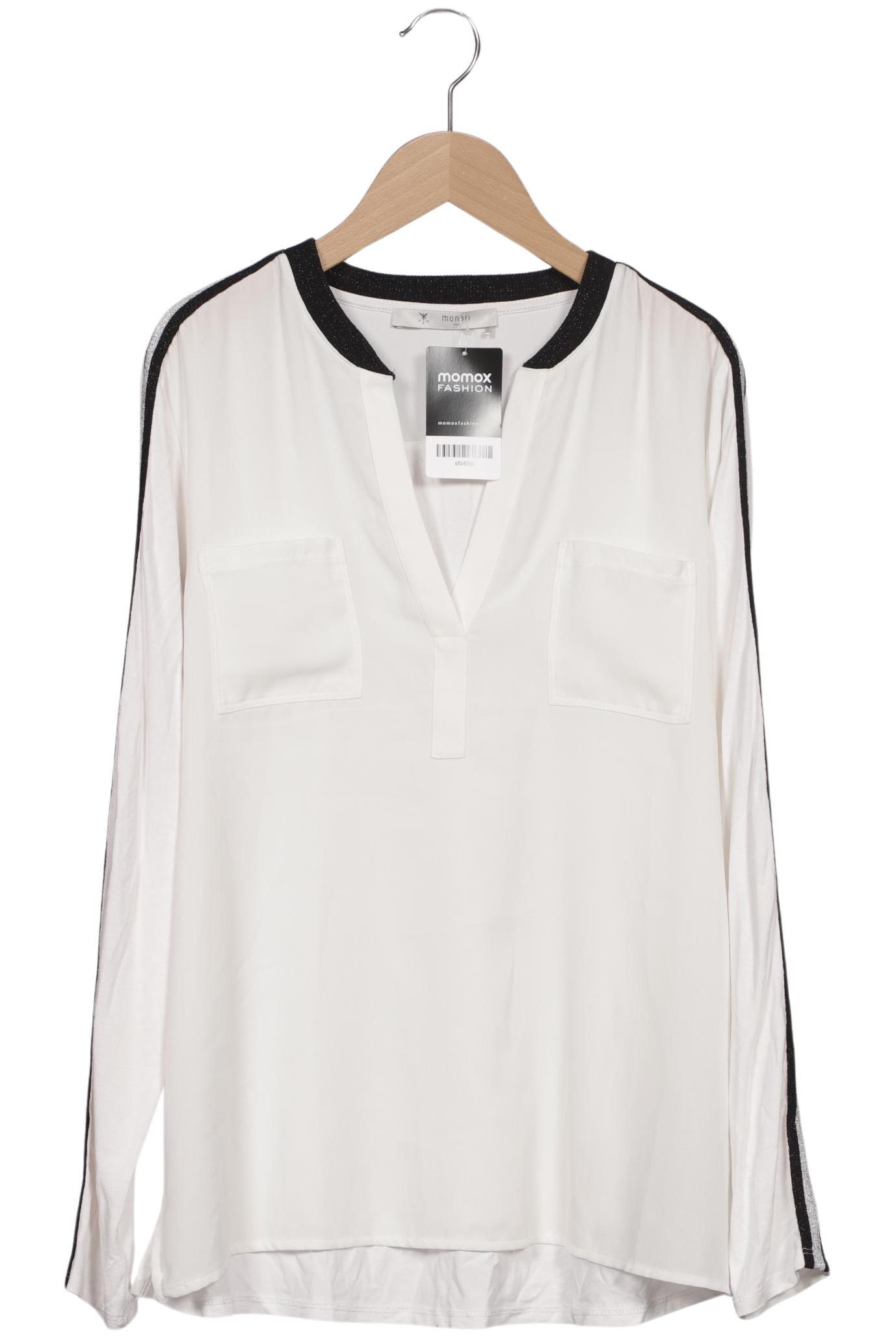 

monari Damen Langarmshirt, weiß, Gr. 40