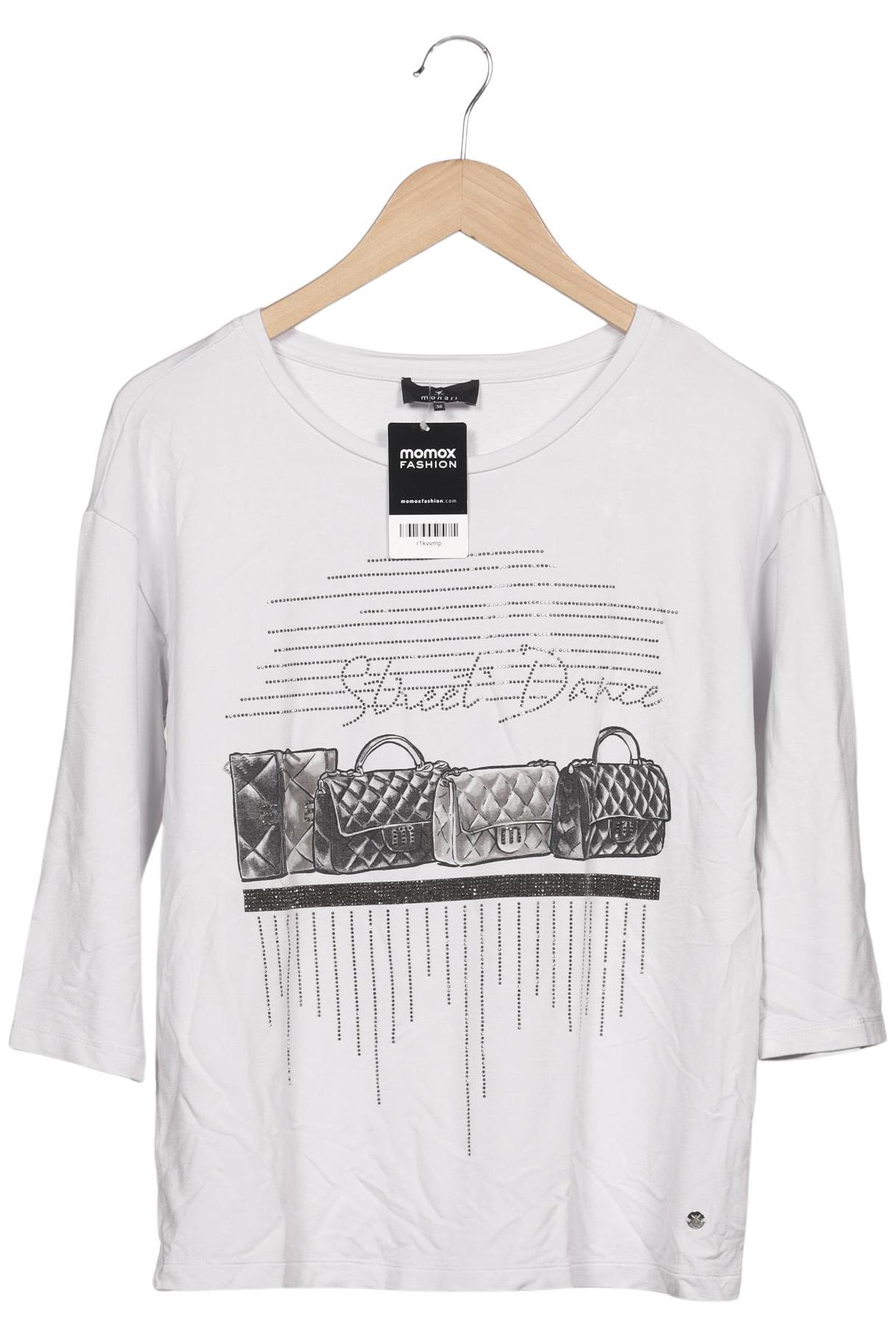 

monari Damen Langarmshirt, weiß, Gr. 36