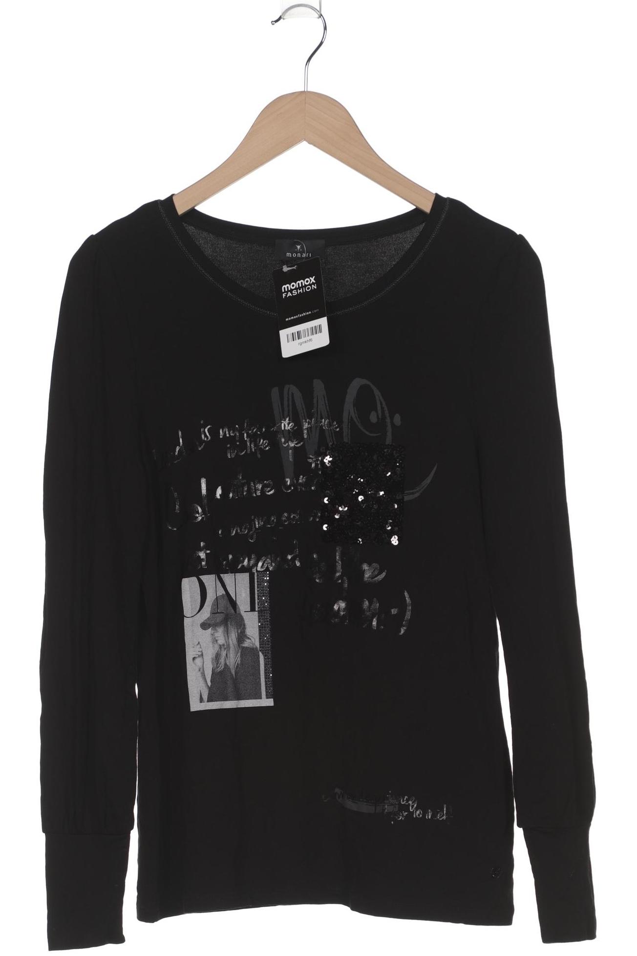 

monari Damen Langarmshirt, schwarz, Gr. 38