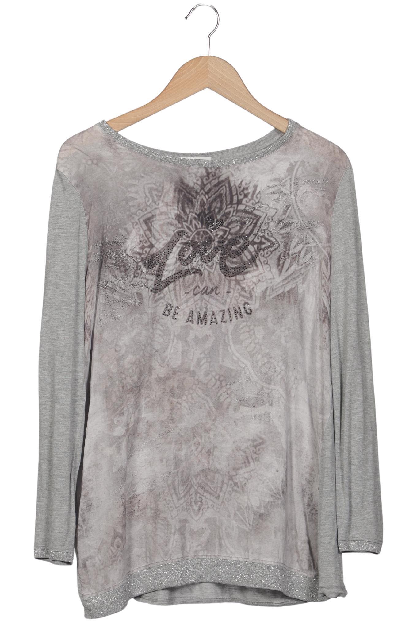 

monari Damen Langarmshirt, grau, Gr. 48