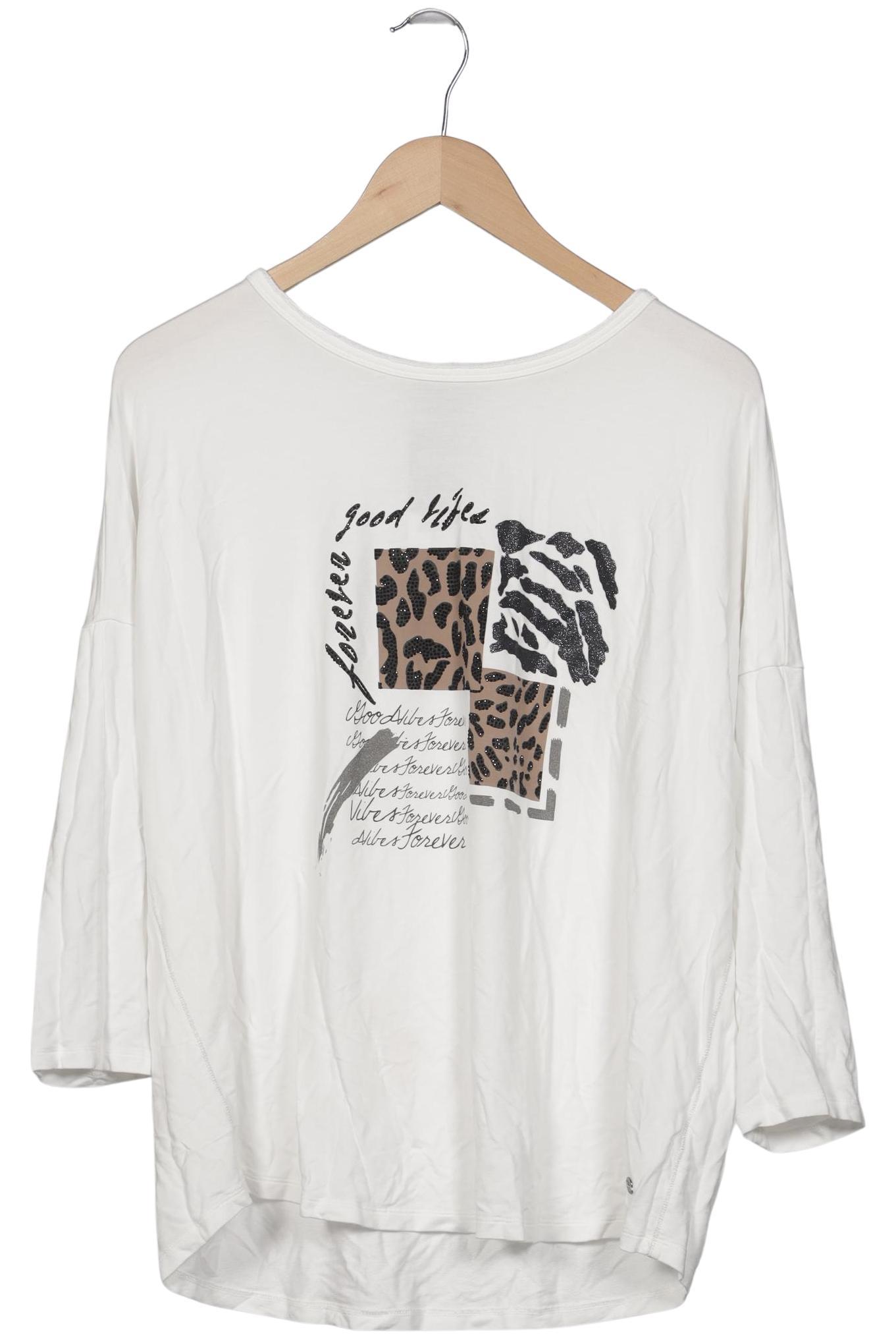 

monari Damen Langarmshirt, weiß, Gr. 46