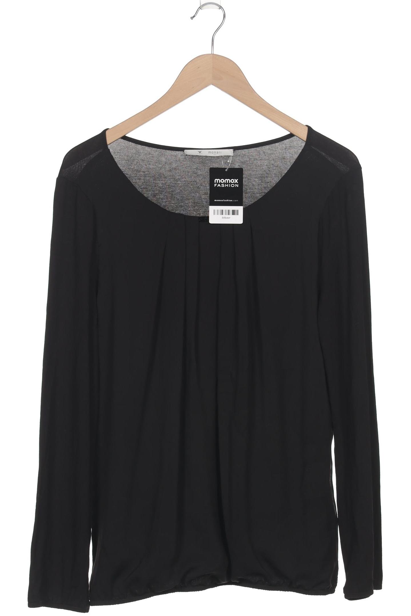

monari Damen Langarmshirt, schwarz, Gr. 40