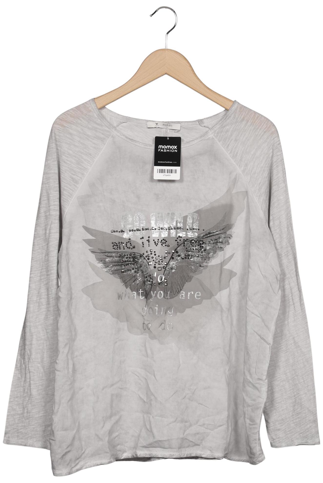 

monari Damen Langarmshirt, grau, Gr. 42