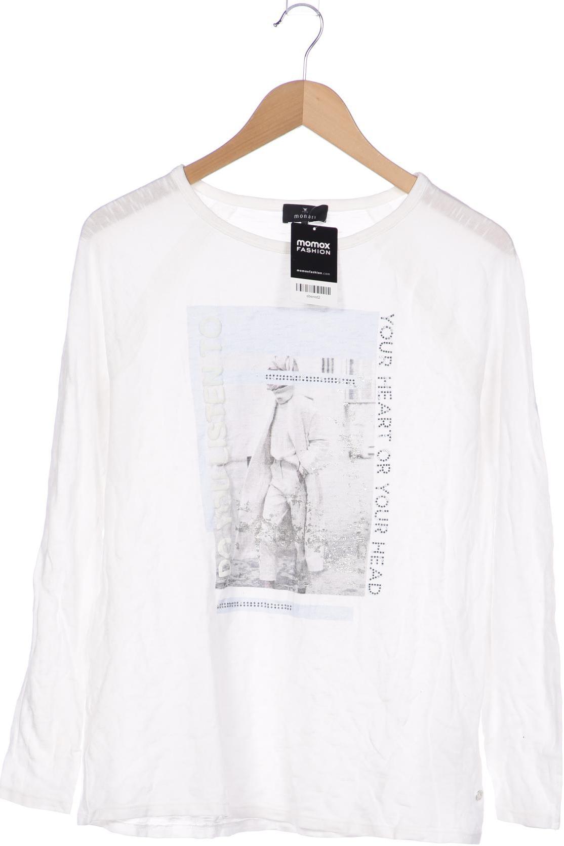 

monari Damen Langarmshirt, weiß, Gr. 42