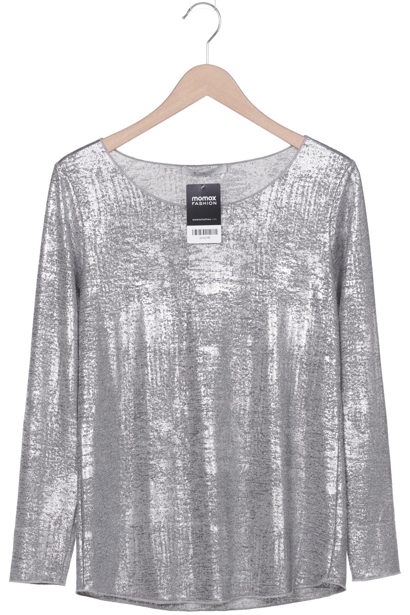 

monari Damen Langarmshirt, silber, Gr. 38