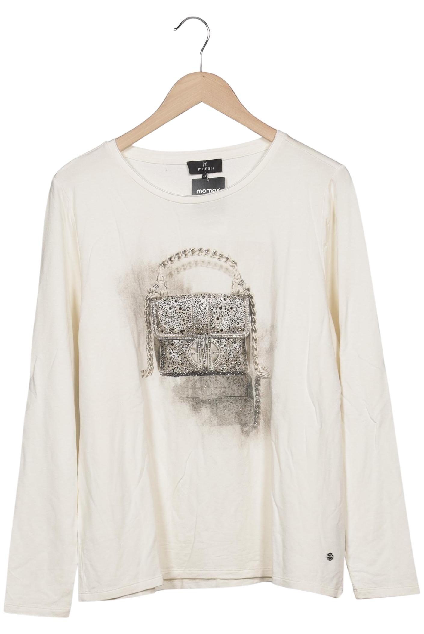 

monari Damen Langarmshirt, cremeweiß, Gr. 44
