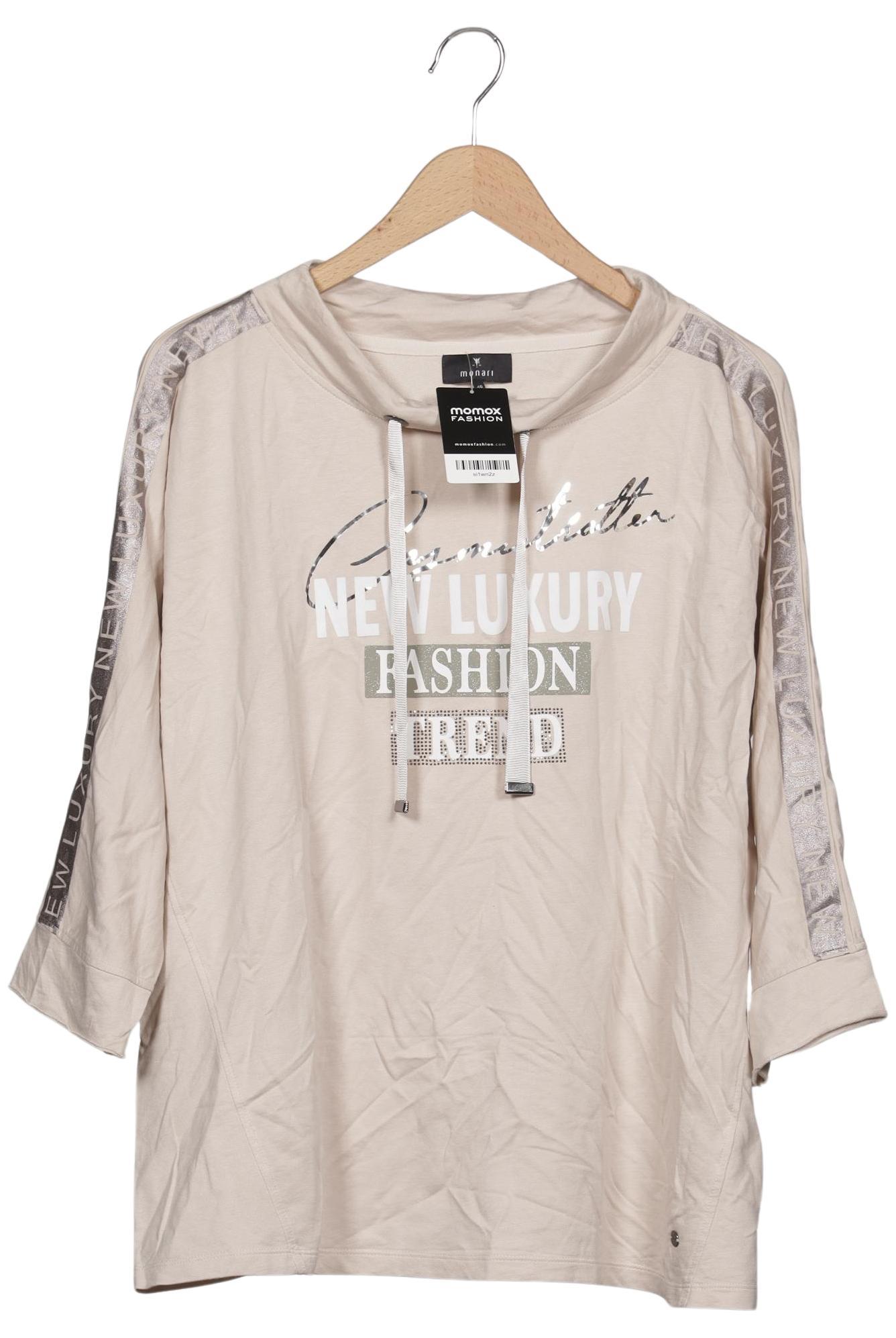 

monari Damen Langarmshirt, beige, Gr. 46