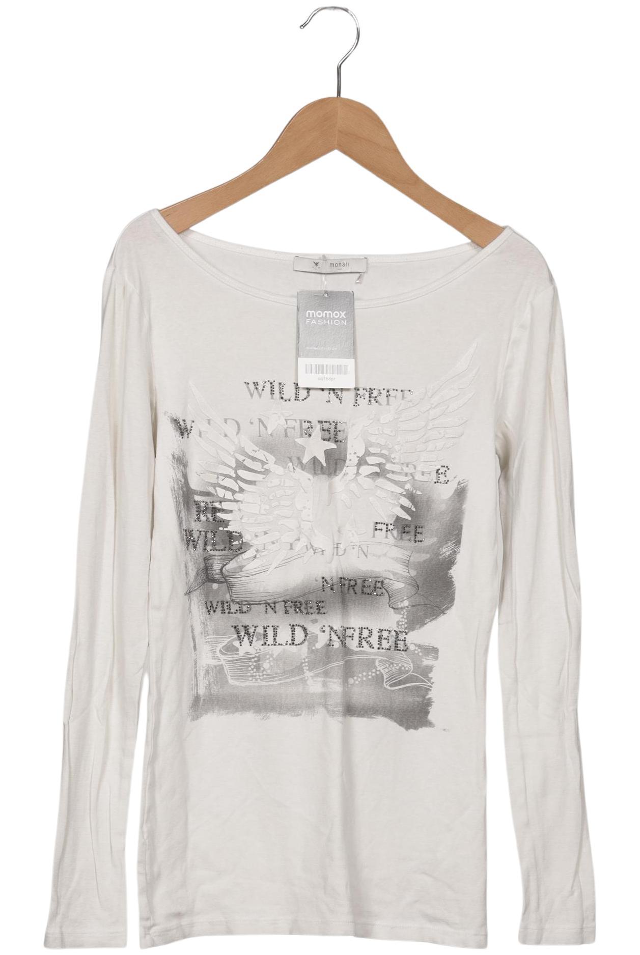 

monari Damen Langarmshirt, cremeweiß, Gr. 36