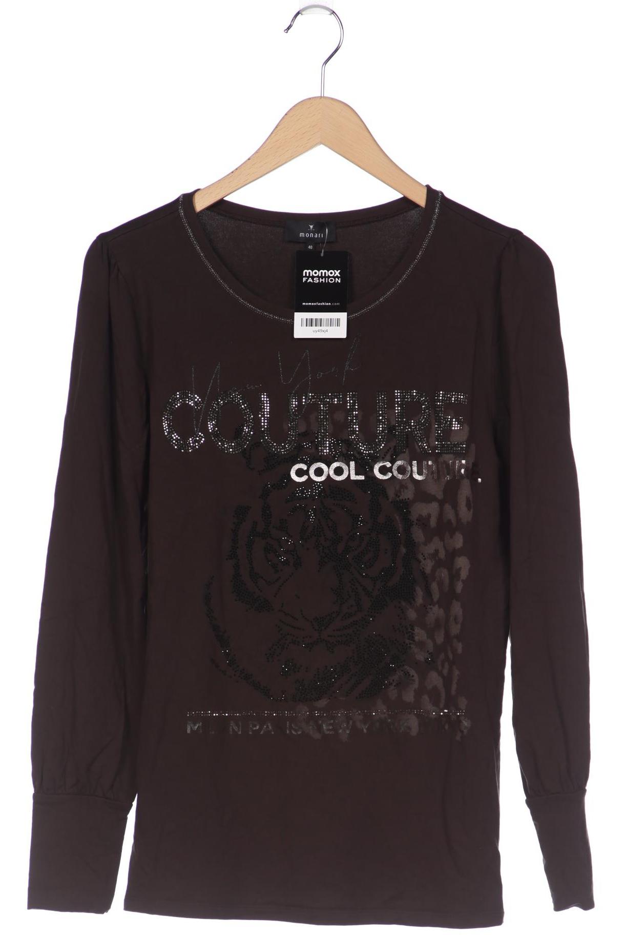 

monari Damen Langarmshirt, braun, Gr. 40