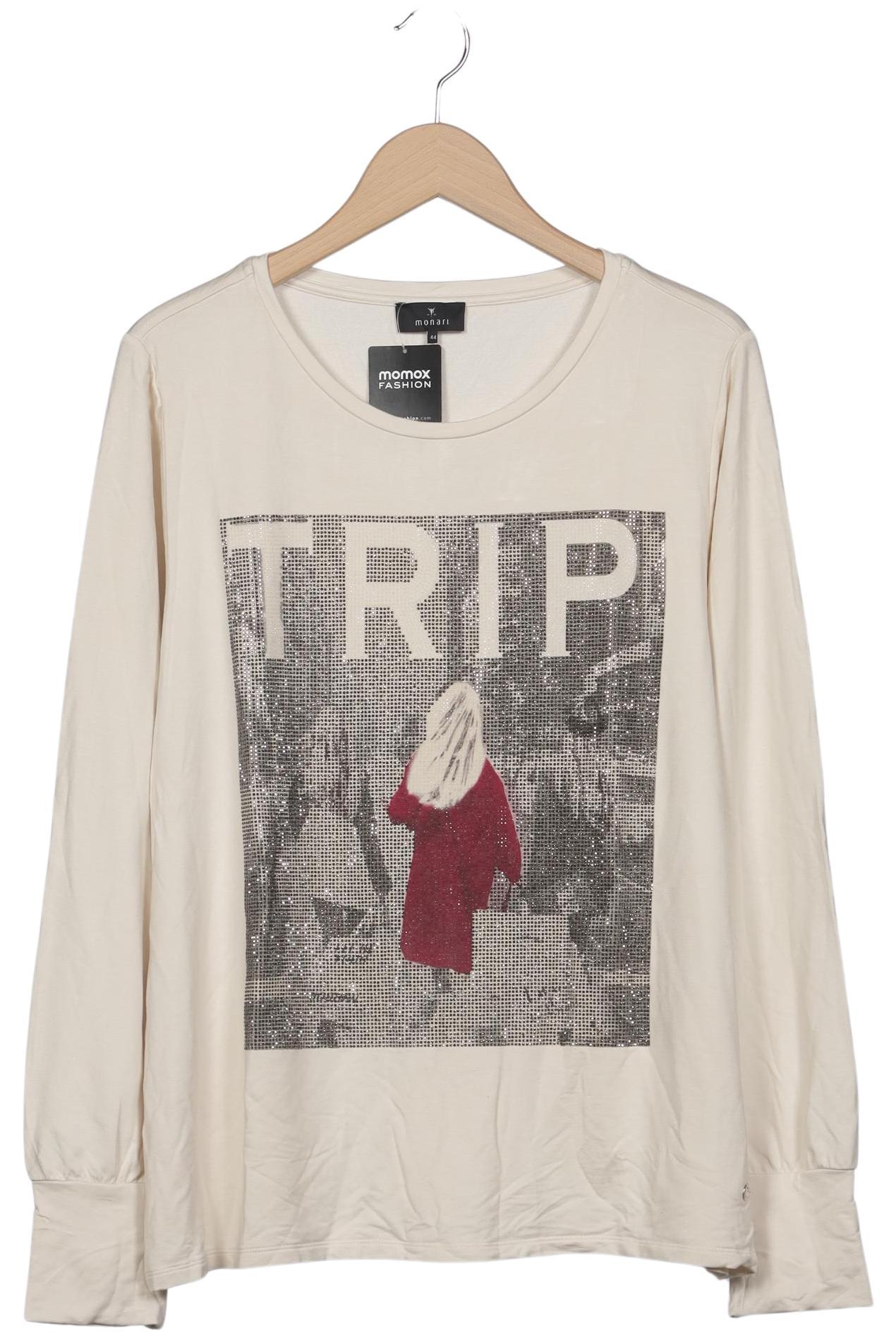 

monari Damen Langarmshirt, beige, Gr. 44