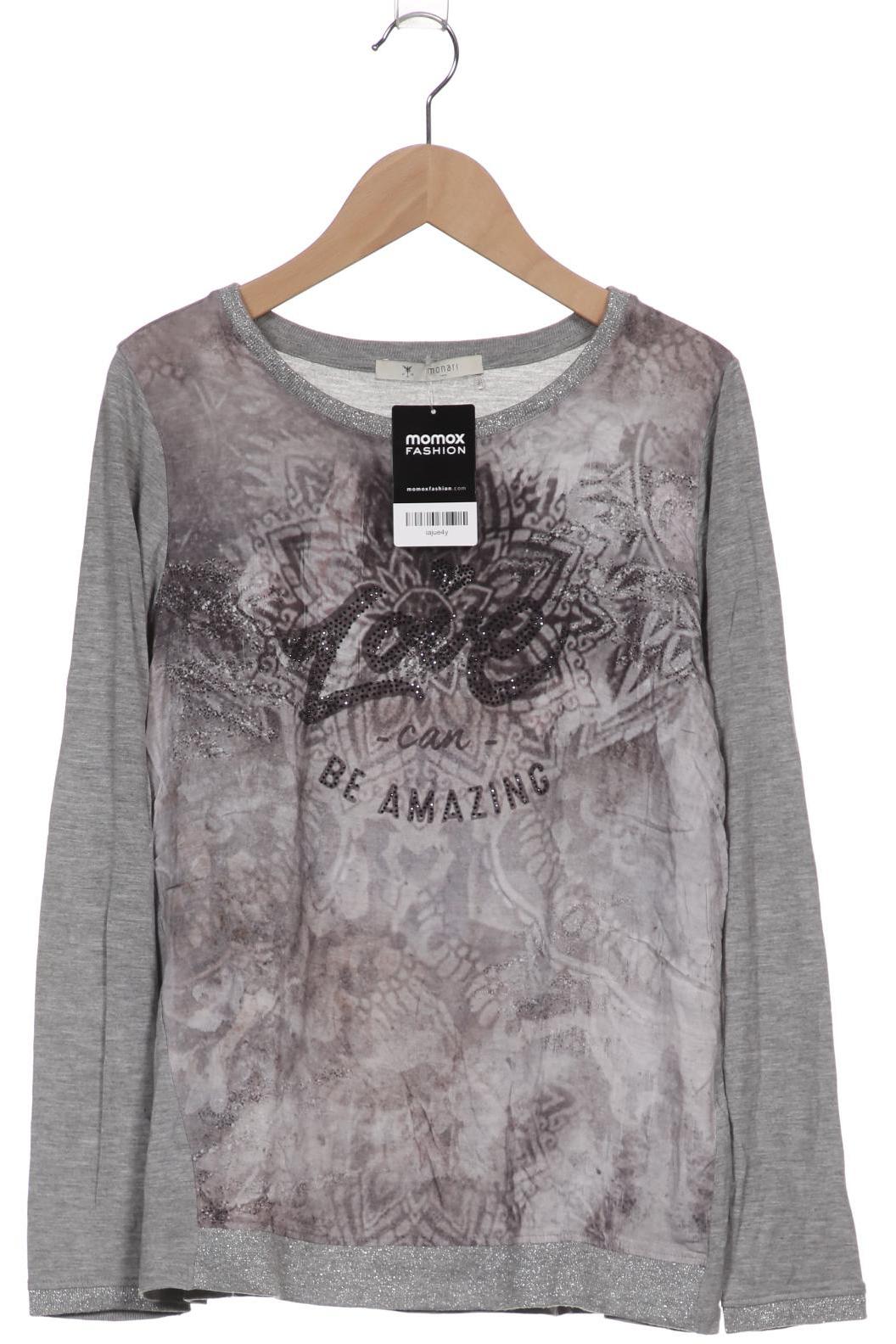

monari Damen Langarmshirt, grau, Gr. 38