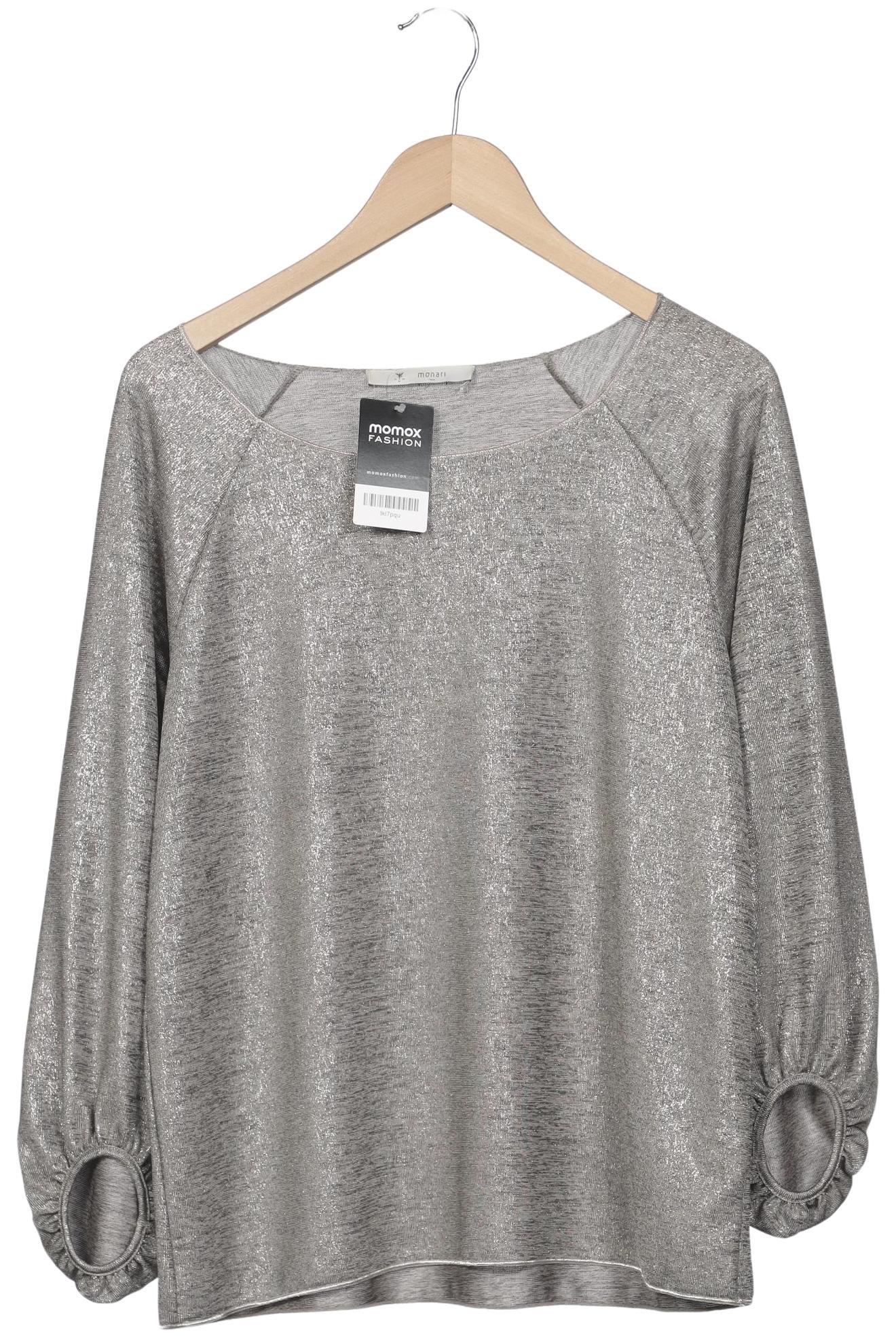 

monari Damen Langarmshirt, silber, Gr. 42