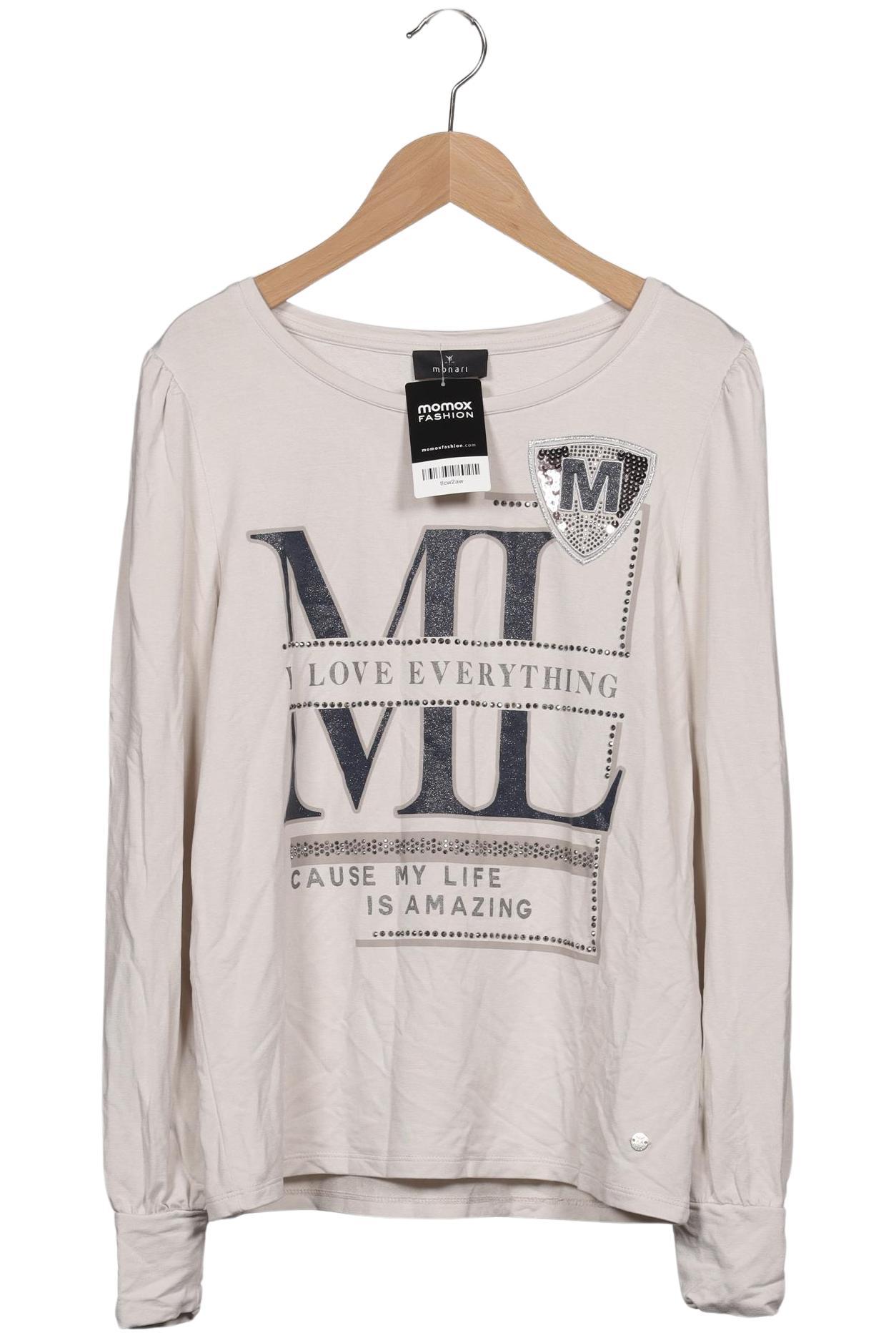 

monari Damen Langarmshirt, beige, Gr. 36
