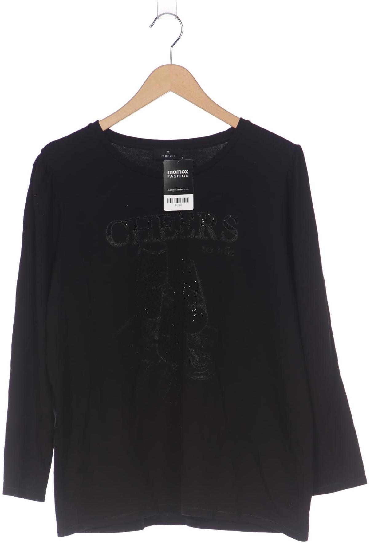 

monari Damen Langarmshirt, schwarz, Gr. 46
