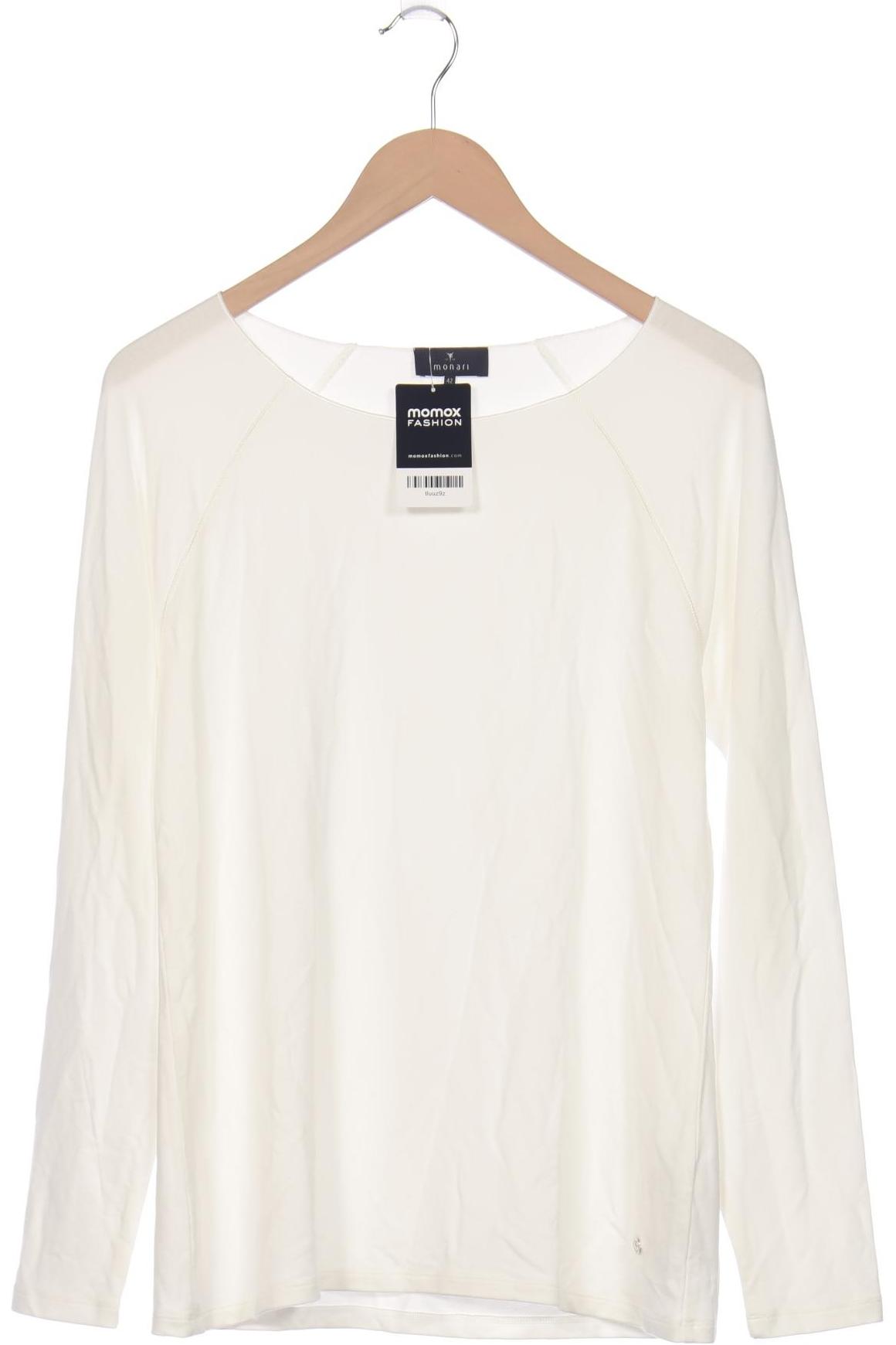 

monari Damen Langarmshirt, weiß, Gr. 42
