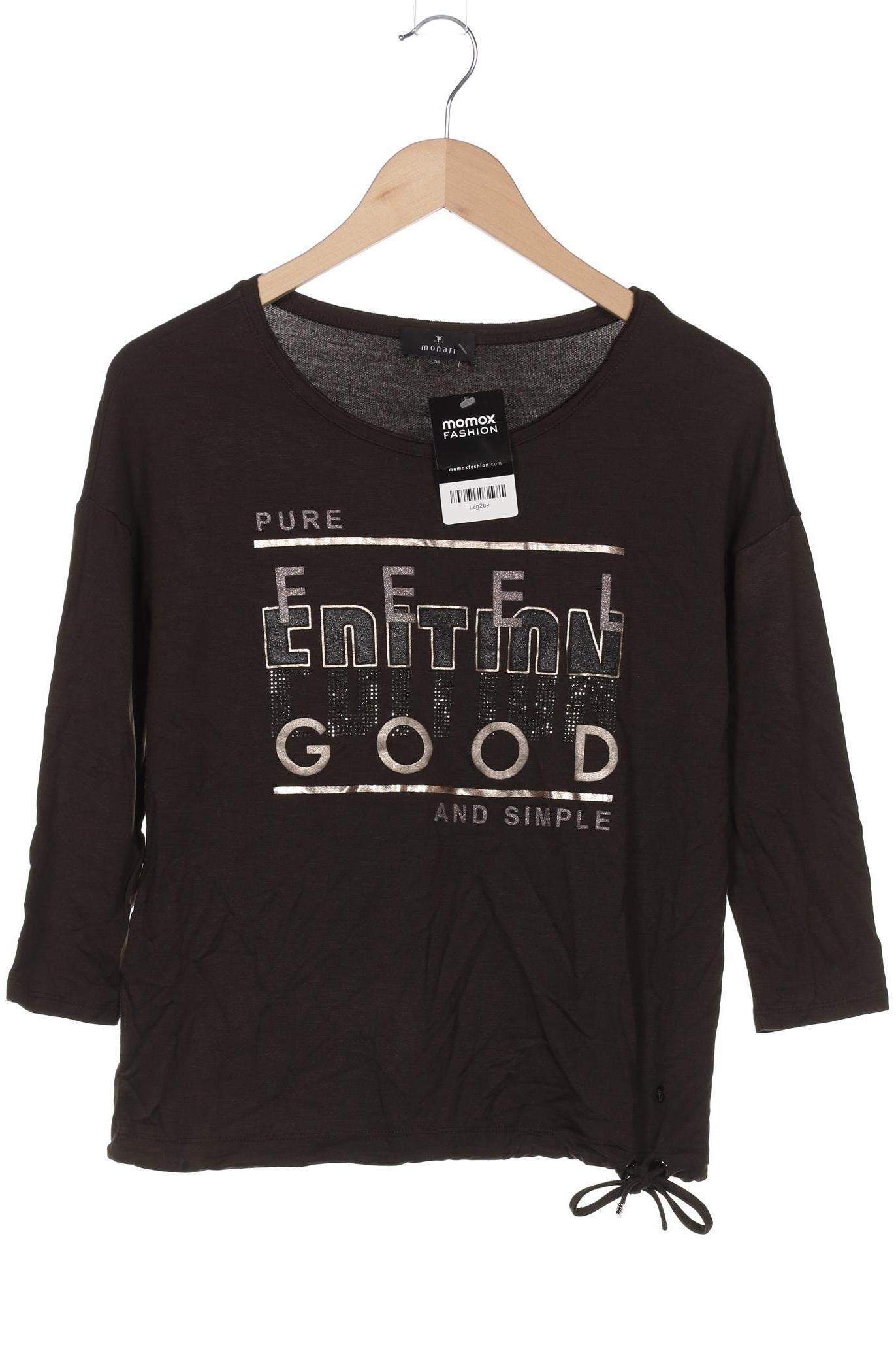 

monari Damen Langarmshirt, braun, Gr. 36