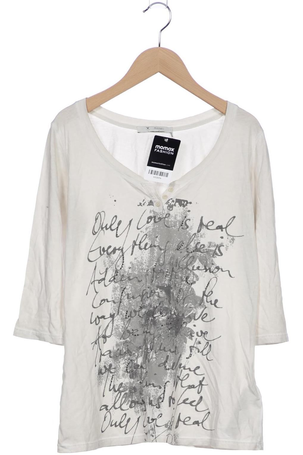 

monari Damen Langarmshirt, cremeweiß, Gr. 36