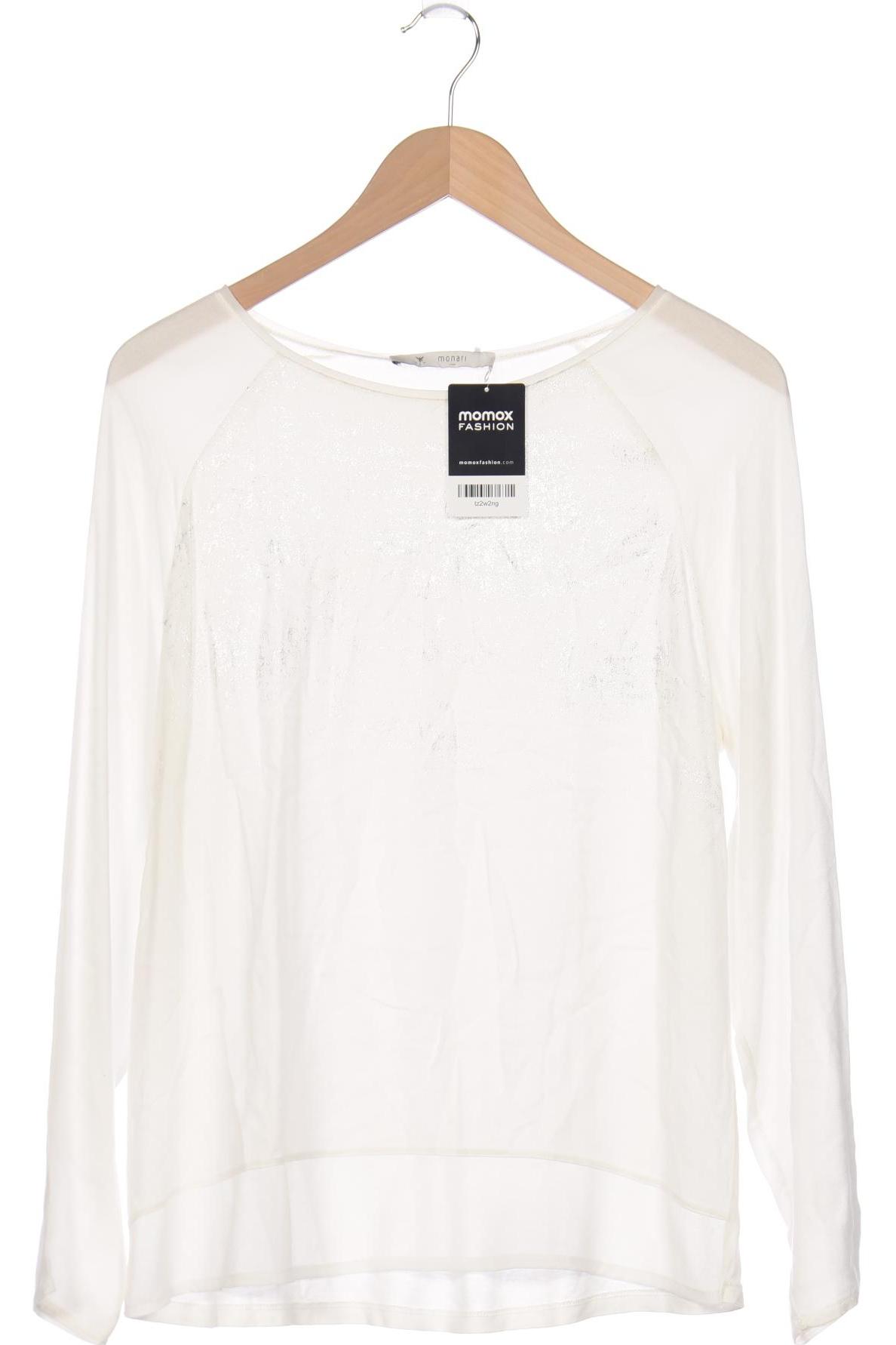 

monari Damen Langarmshirt, weiß
